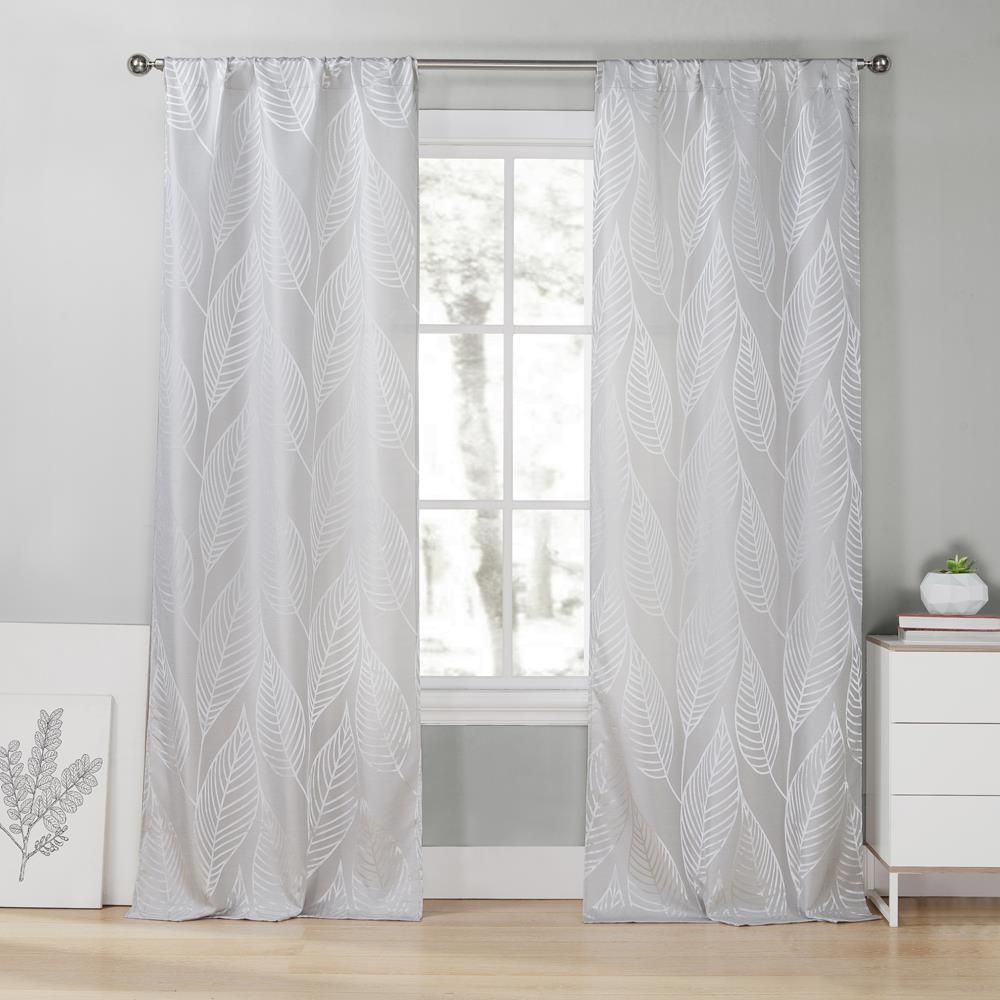 Duck River Leah 39 In. W X 96 In. L Polyester Window Panel In Silver For Leah Room Darkening Curtain Panel Pairs (Photo 20 of 20)