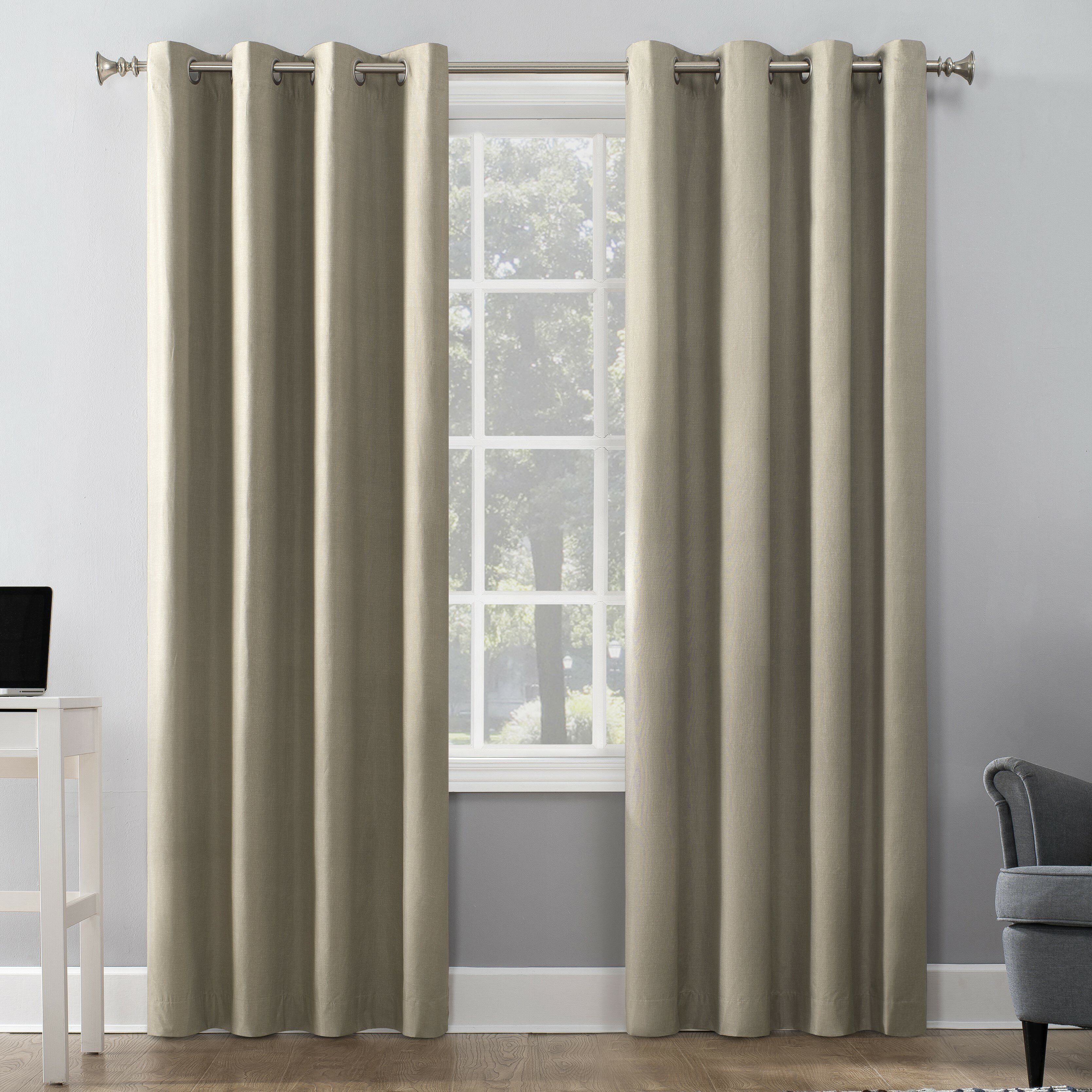 Duran Insulated Max Blackout Thermal Grommet Single Curtain Panel With Regard To Duran Thermal Insulated Blackout Grommet Curtain Panels (Photo 4 of 20)