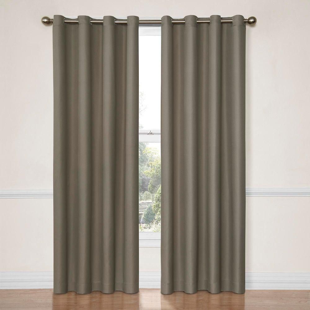 Eclipse Dane Blackout Window Curtain Panel In Smoke – 52 In. W X 63 In. L Within Thermaback Blackout Window Curtains (Photo 4 of 30)