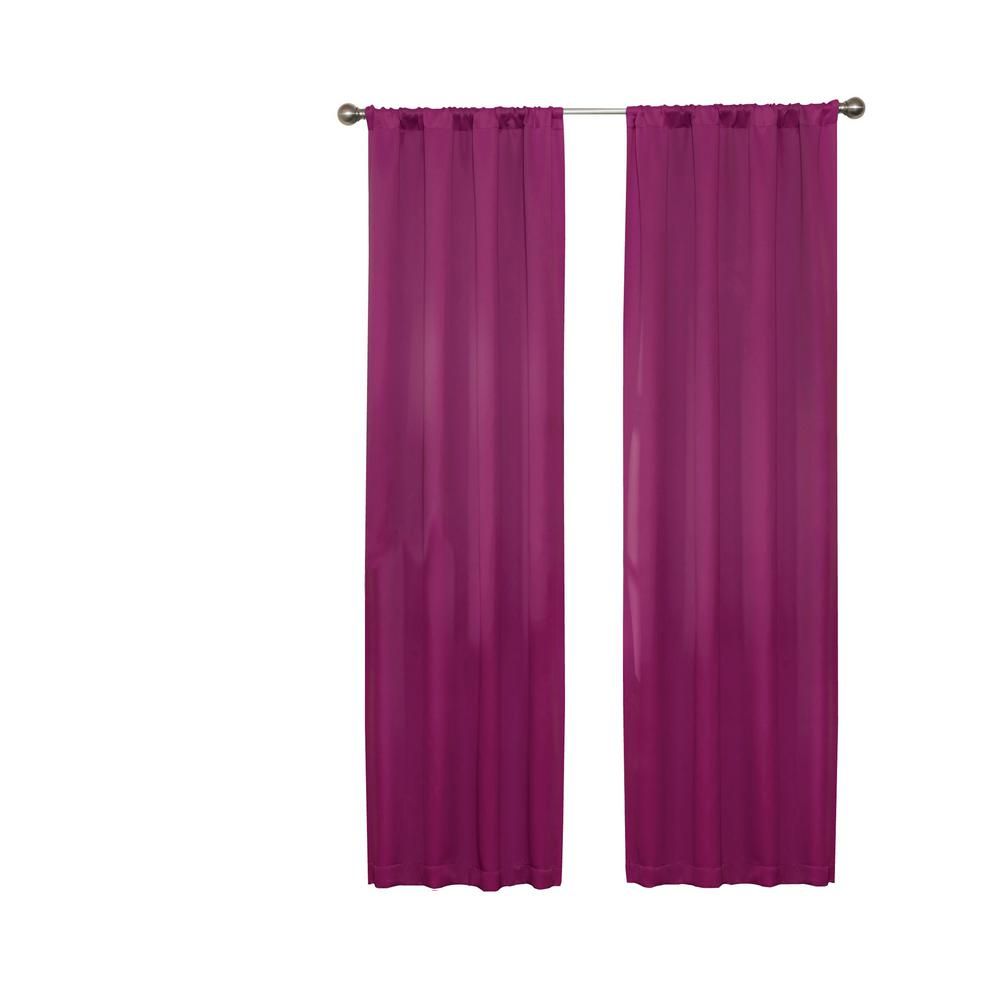 Eclipse Darrell Thermaweave Blackout Window Curtain Panel In Boysenberry –  37 In. W X 63 In (View 4 of 20)