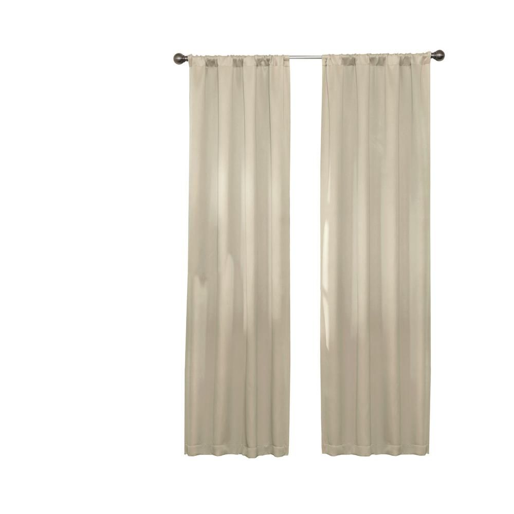 Eclipse Darrell Thermaweave Blackout Window Curtain Panel In Natural – 37  In. W X 84 In. L Throughout Thermaweave Blackout Curtains (Photo 4 of 30)