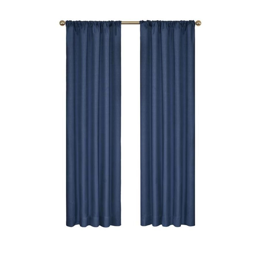 Eclipse Kendall 84 In Denim Polyester Blackout Single For Thermaback Blackout Window Curtains (Photo 23 of 30)