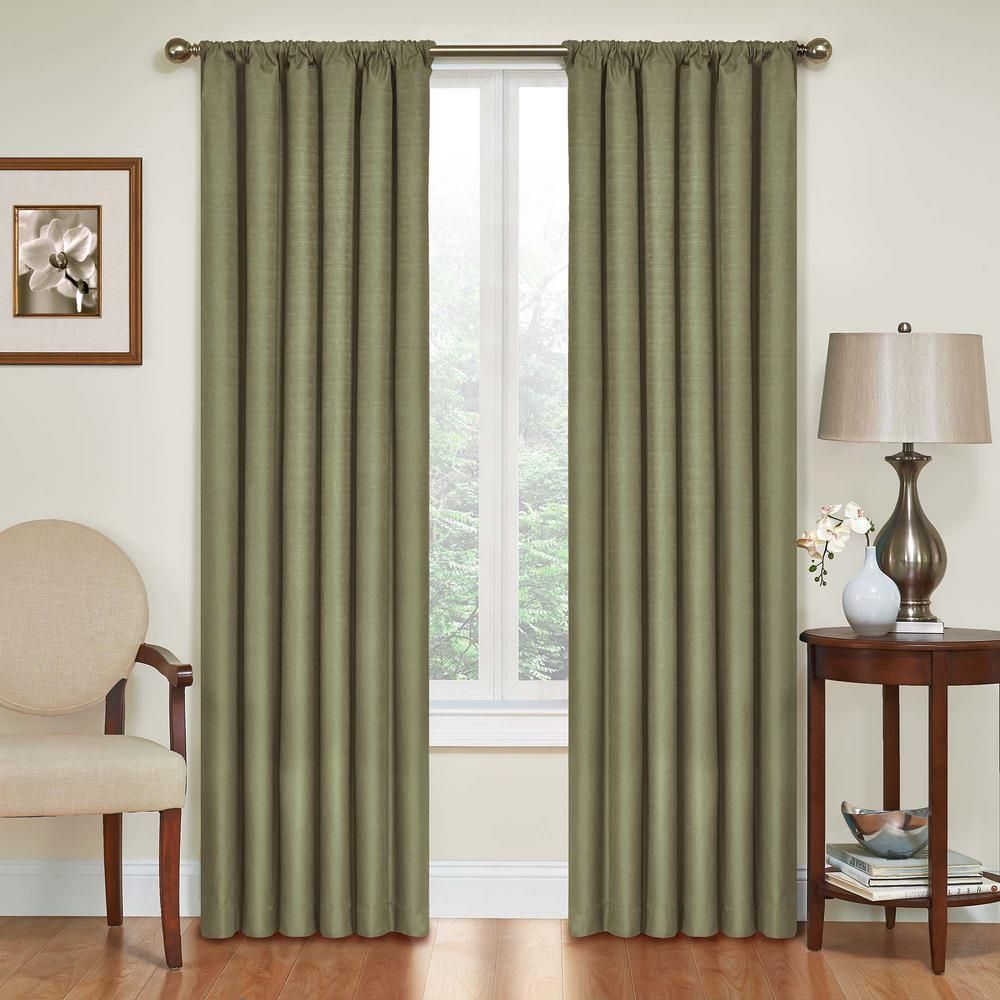 Eclipse Kendall Blackout Window Curtain Panel In Artichoke – 42 In. W X 84  In. L Pertaining To Thermaback Blackout Window Curtains (Photo 11 of 30)
