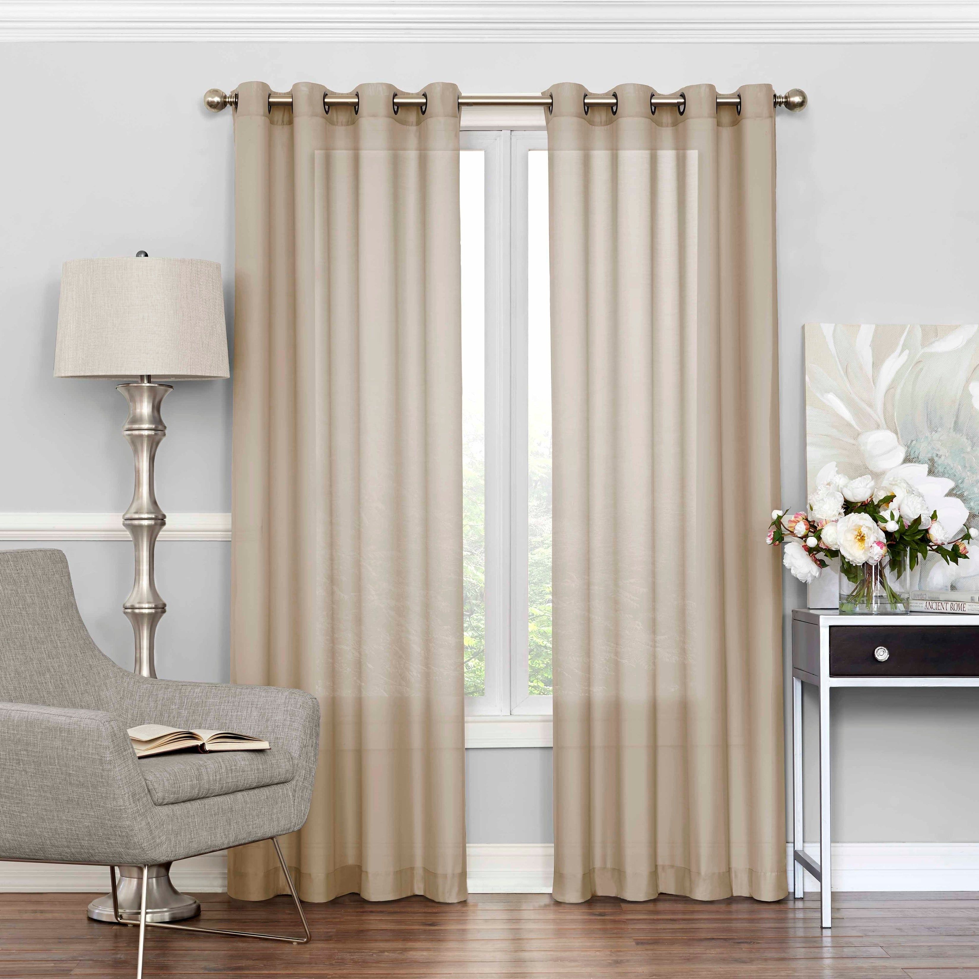Eclipse Liberty Light Filtering Sheer Single Curtain Panel Within Arm And Hammer Curtains Fresh Odor Neutralizing Single Curtain Panels (View 17 of 20)