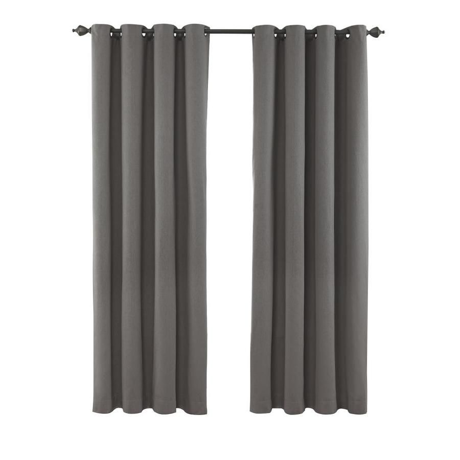 Eclipse Nadya 84 In Smoke Polyester Blackout Thermal Lined Throughout Lined Grommet Curtain Panels (View 16 of 20)