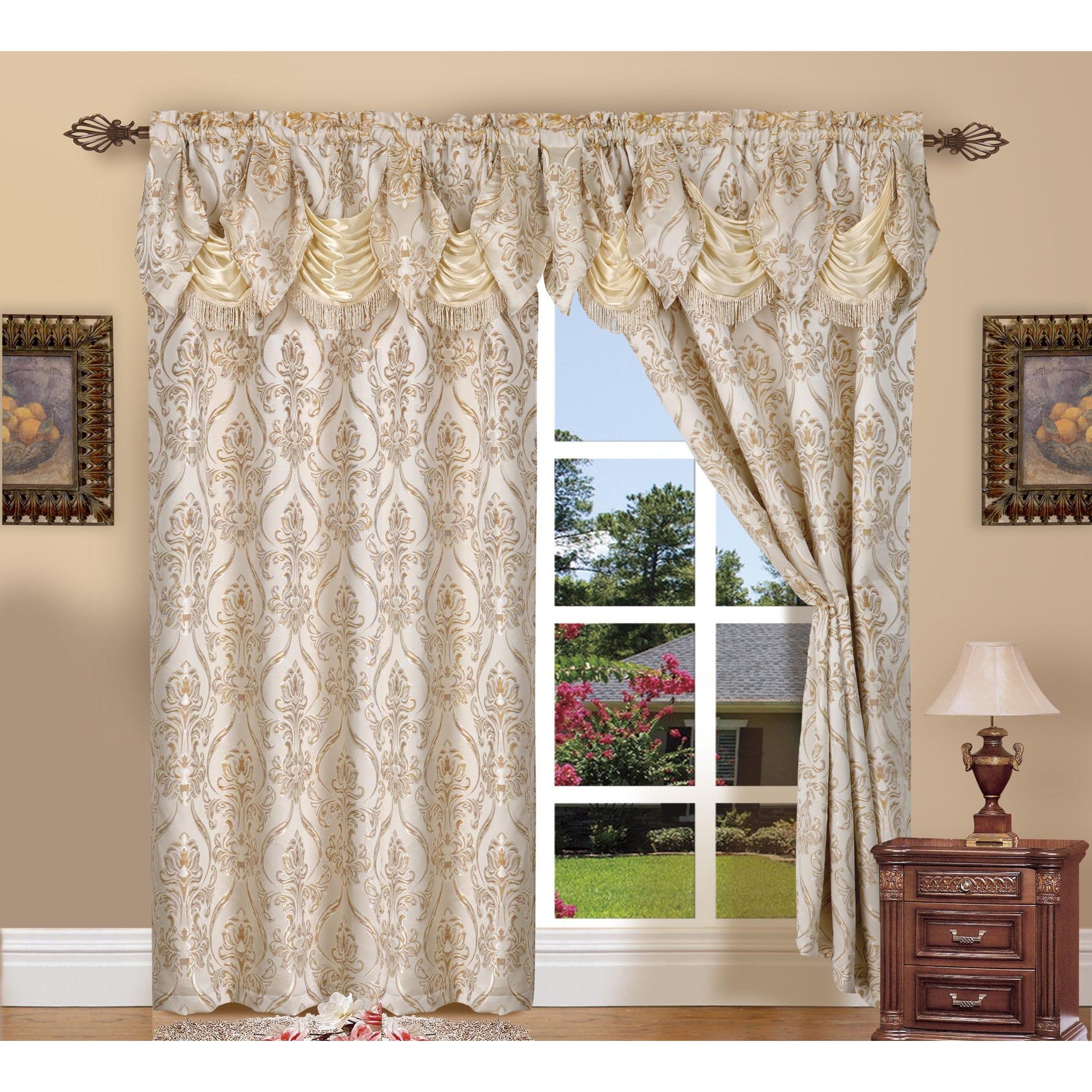 Elegant Comfort Luxury Penelopie Jacquard 84 Inch Length Window Curtain  Panel Pair With Regard To Elegant Comfort Luxury Penelopie Jacquard Window Curtain Panel Pairs (View 1 of 20)