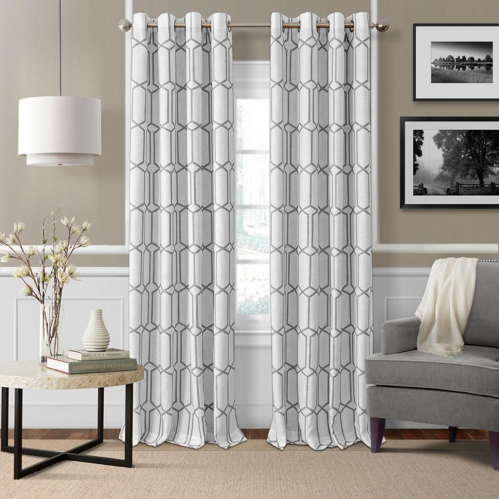 Featured Photo of 20 Collection of Kaiden Geometric Room Darkening Window Curtains