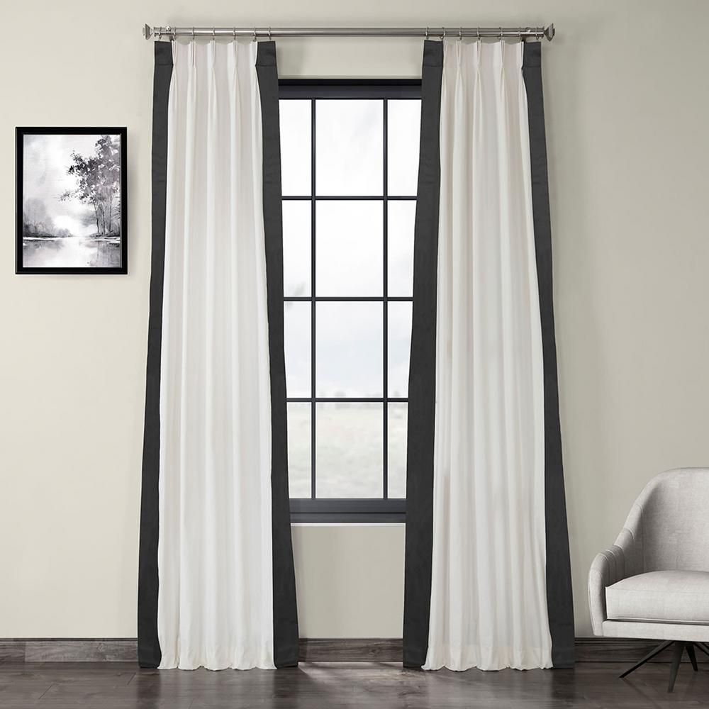 Exclusive Fabrics & Furnishings Fresh Popcorn And Millstone Gray Room  Darkening Pleated Vertical Colorblock Curtain – 25 In. W X 120 In (View 11 of 30)