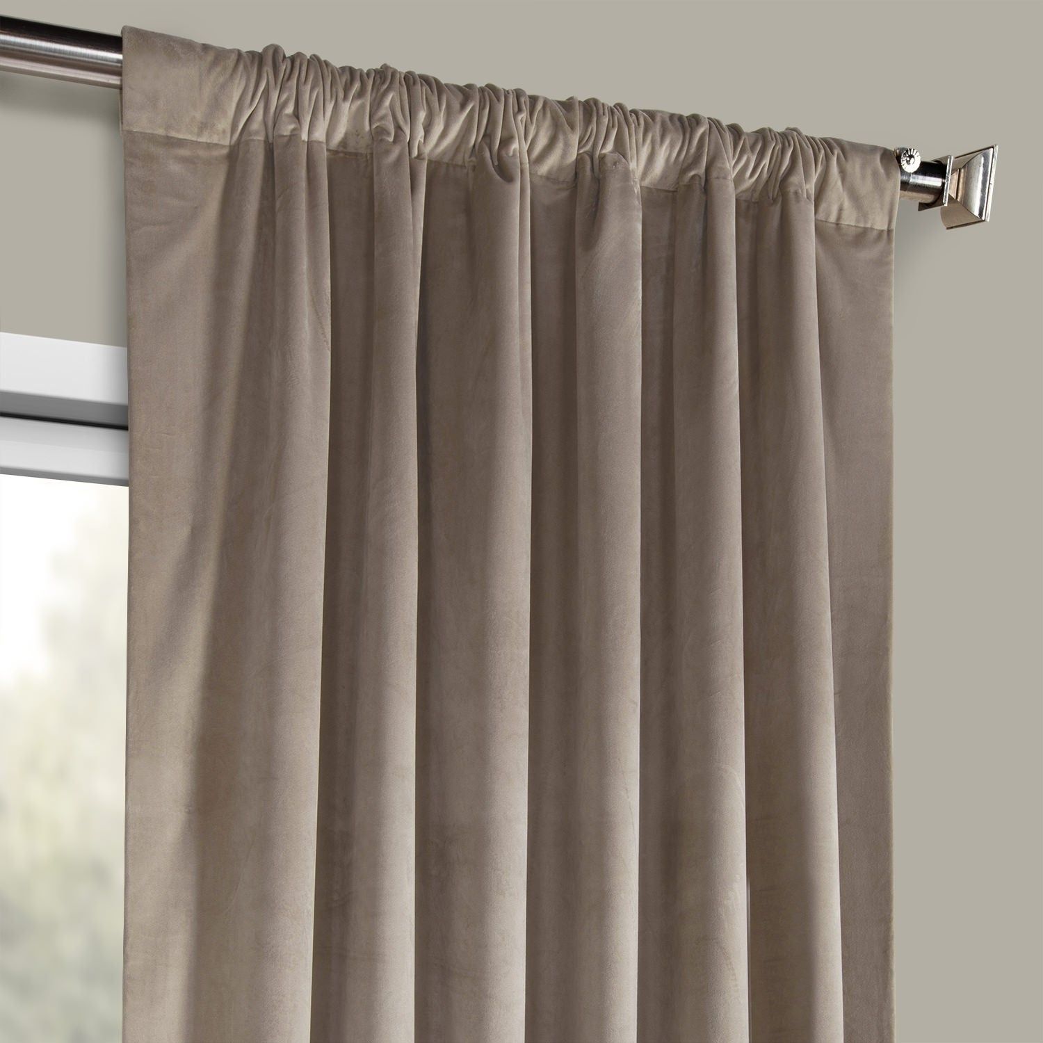 Exclusive Fabrics Heritage Plush Velvet Single Curtain Panel Inside Heritage Plush Velvet Curtains (View 7 of 20)