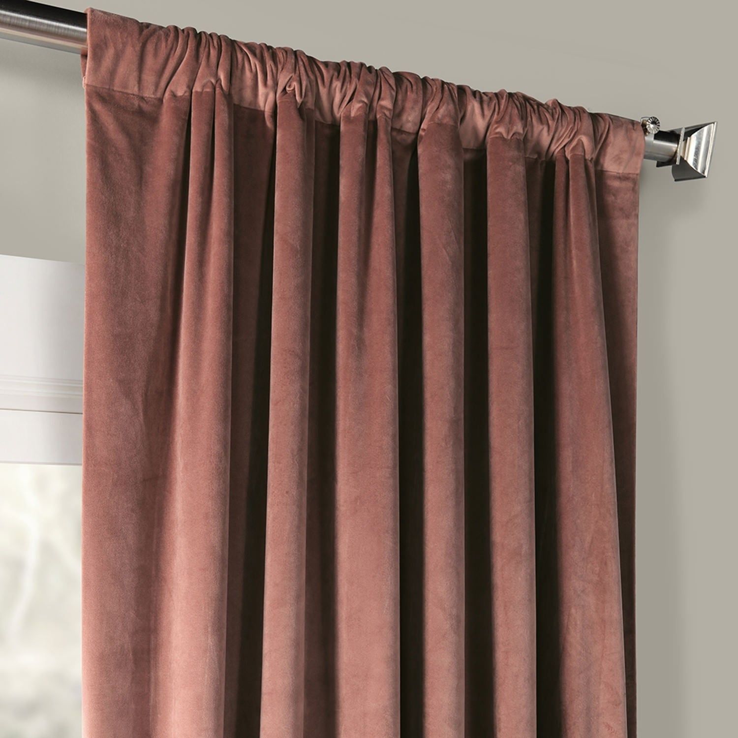 Exclusive Fabrics Heritage Plush Velvet Single Curtain Panel Throughout Heritage Plush Velvet Single Curtain Panels (Photo 4 of 20)