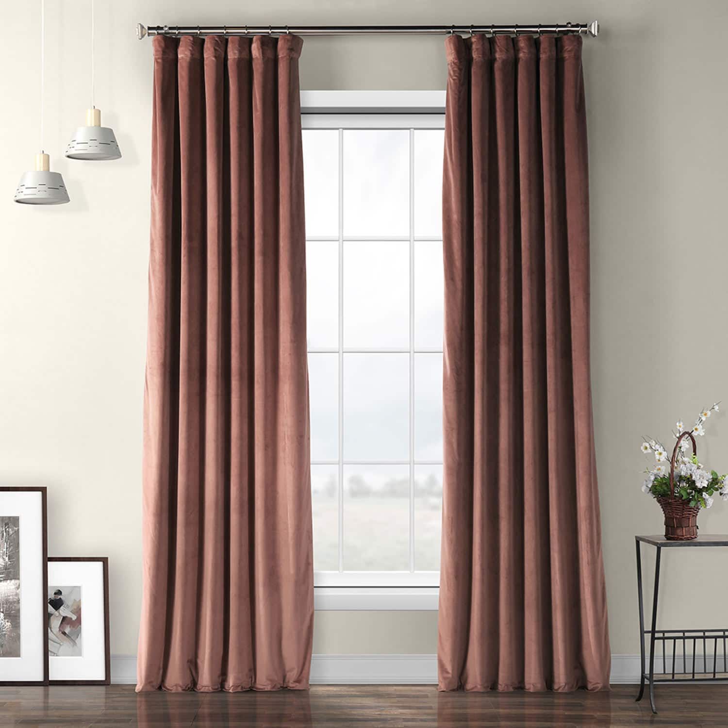 Exclusive Fabrics Heritage Plush Velvet Single Curtain Panel With Heritage Plush Velvet Single Curtain Panels (View 3 of 20)