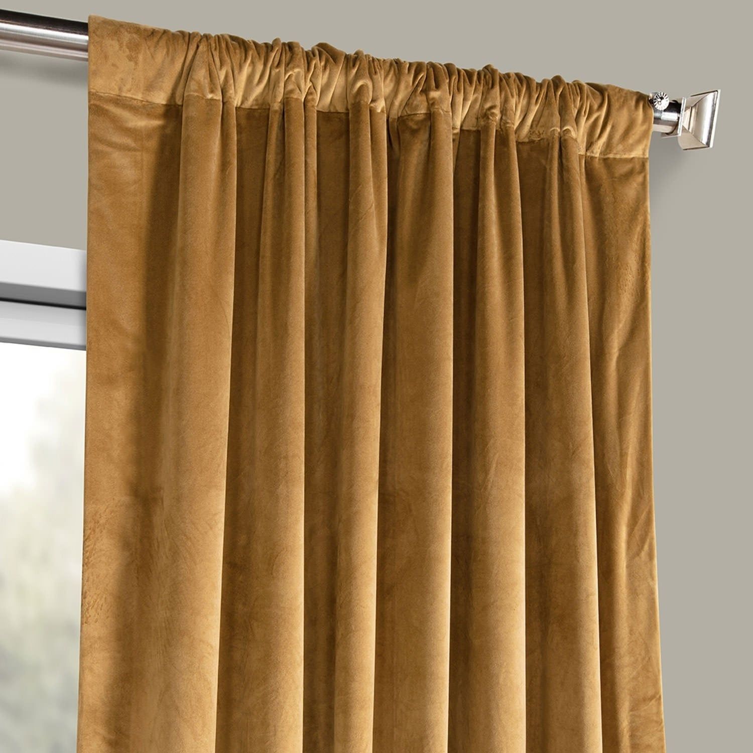 Exclusive Fabrics Heritage Plush Velvet Single Curtain Panel With Regard To Heritage Plush Velvet Curtains (View 12 of 20)