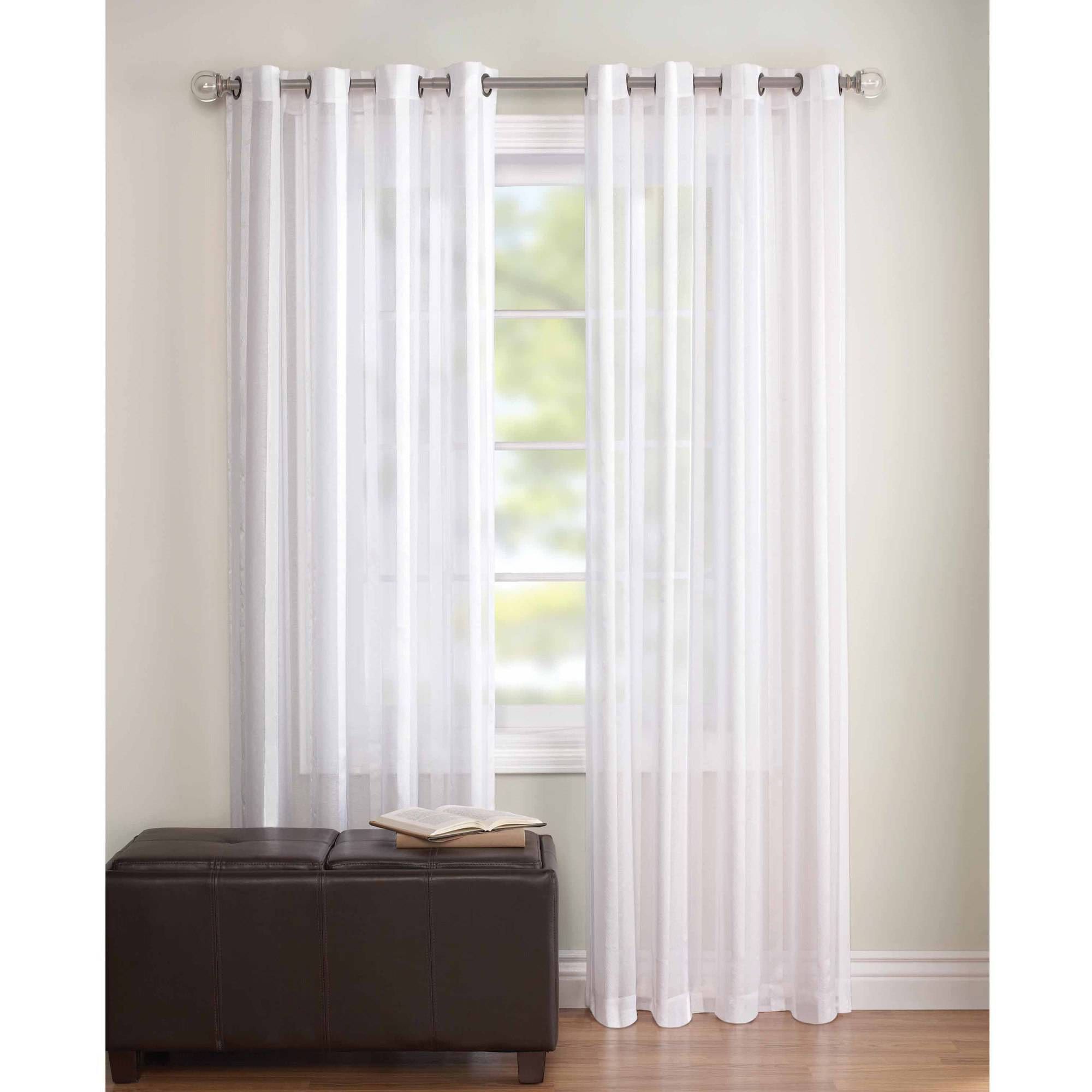 Exclusive Home Curtains 2 Pack Wilshire Burnout Sheer Grommet Top Curtain  Panels For Wilshire Burnout Grommet Top Curtain Panel Pairs (Photo 25 of 30)