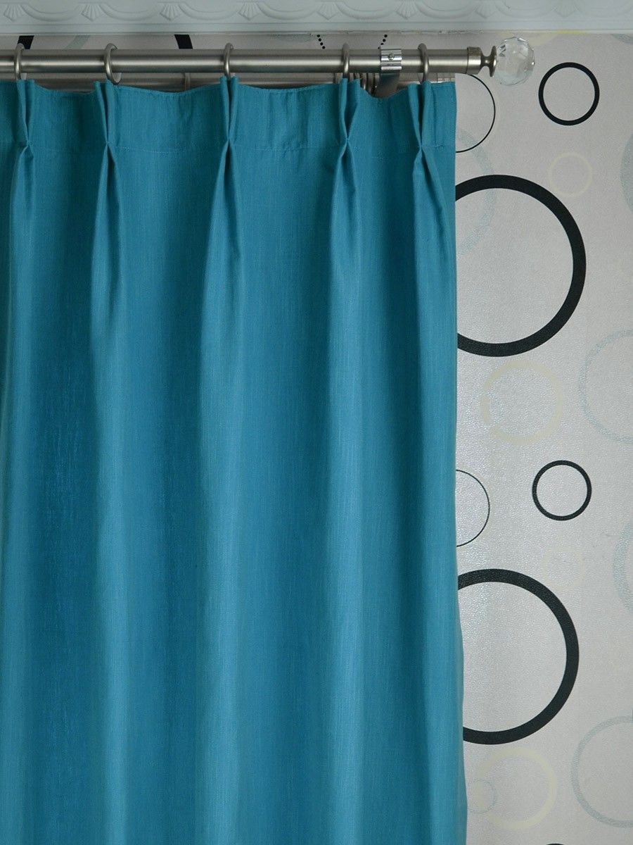 Extra Wide Hudson Solid Double Pinch Pleat Curtains 100 Inch Pertaining To Solid Cotton Pleated Curtains (View 4 of 30)