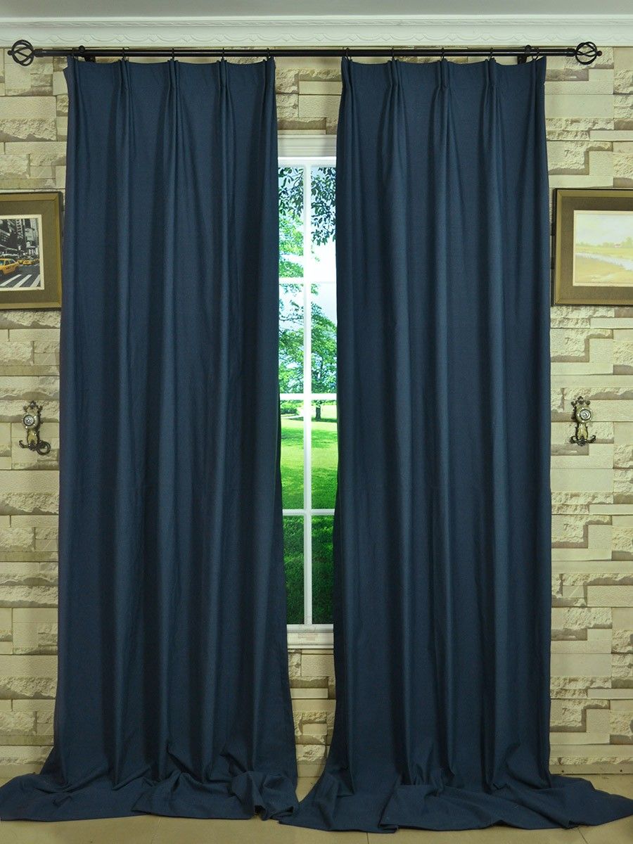 Extra Wide Hudson Solid Versatile Pleat Curtains 100 – 120 Throughout Solid Cotton Pleated Curtains (View 15 of 30)