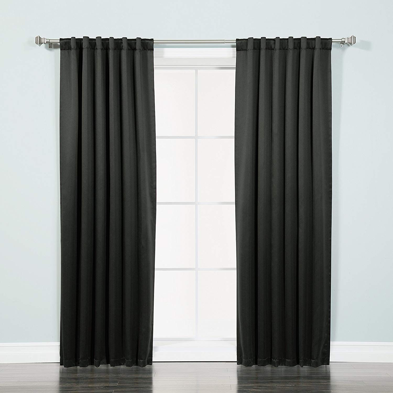 Fascinating Black Out Curtains Amazon Com Best Home Fashion Pertaining To Solid Insulated Thermal Blackout Long Length Curtain Panel Pairs (View 8 of 30)