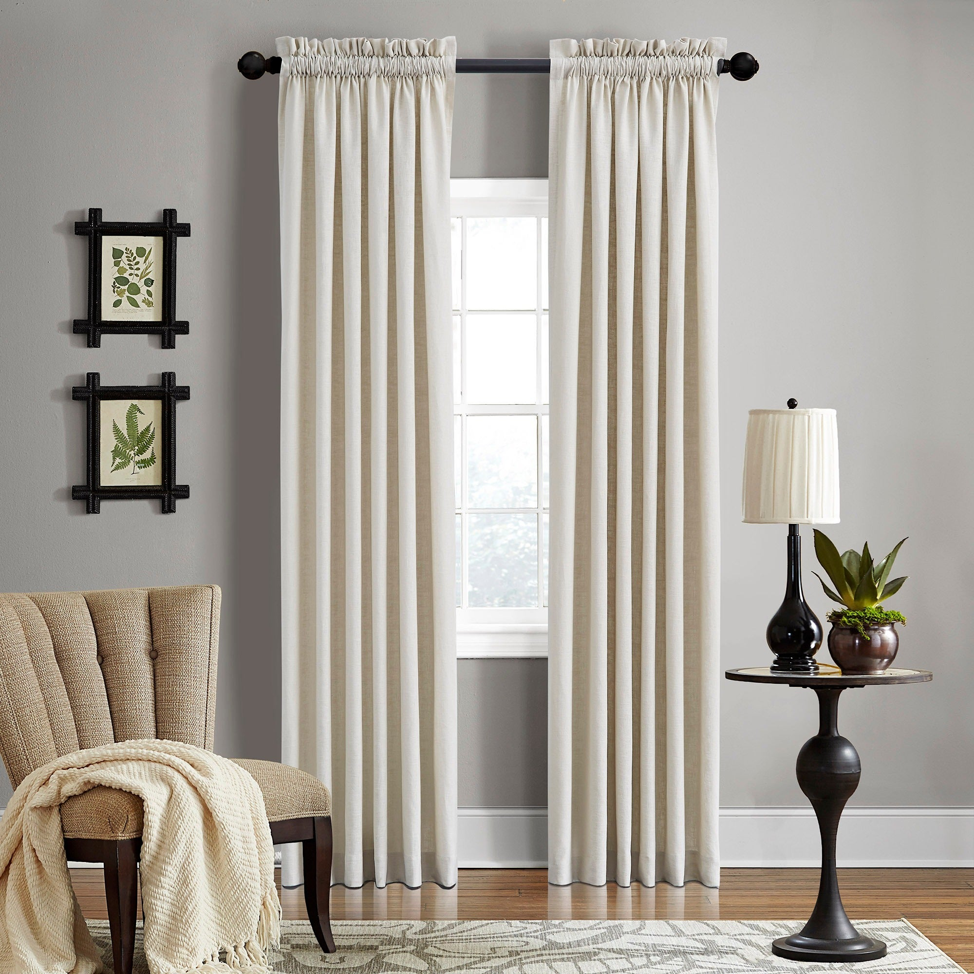 Grand Luxe Linen Gotham Khaki Rod Pocket Curtain Panel For Rod Pocket Curtain Panels (Photo 19 of 20)