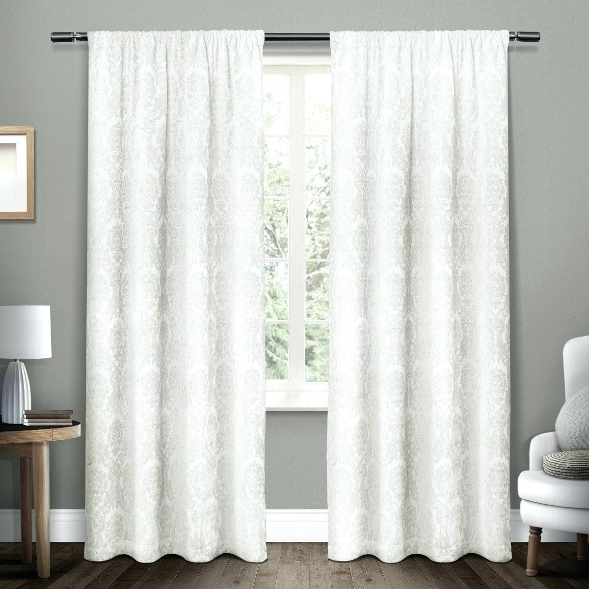 Grey Damask Curtains Natural Medium Image For Window Gray Within Sarong Grey Printed Cotton Pole Pocket Single Curtain Panels (View 14 of 20)