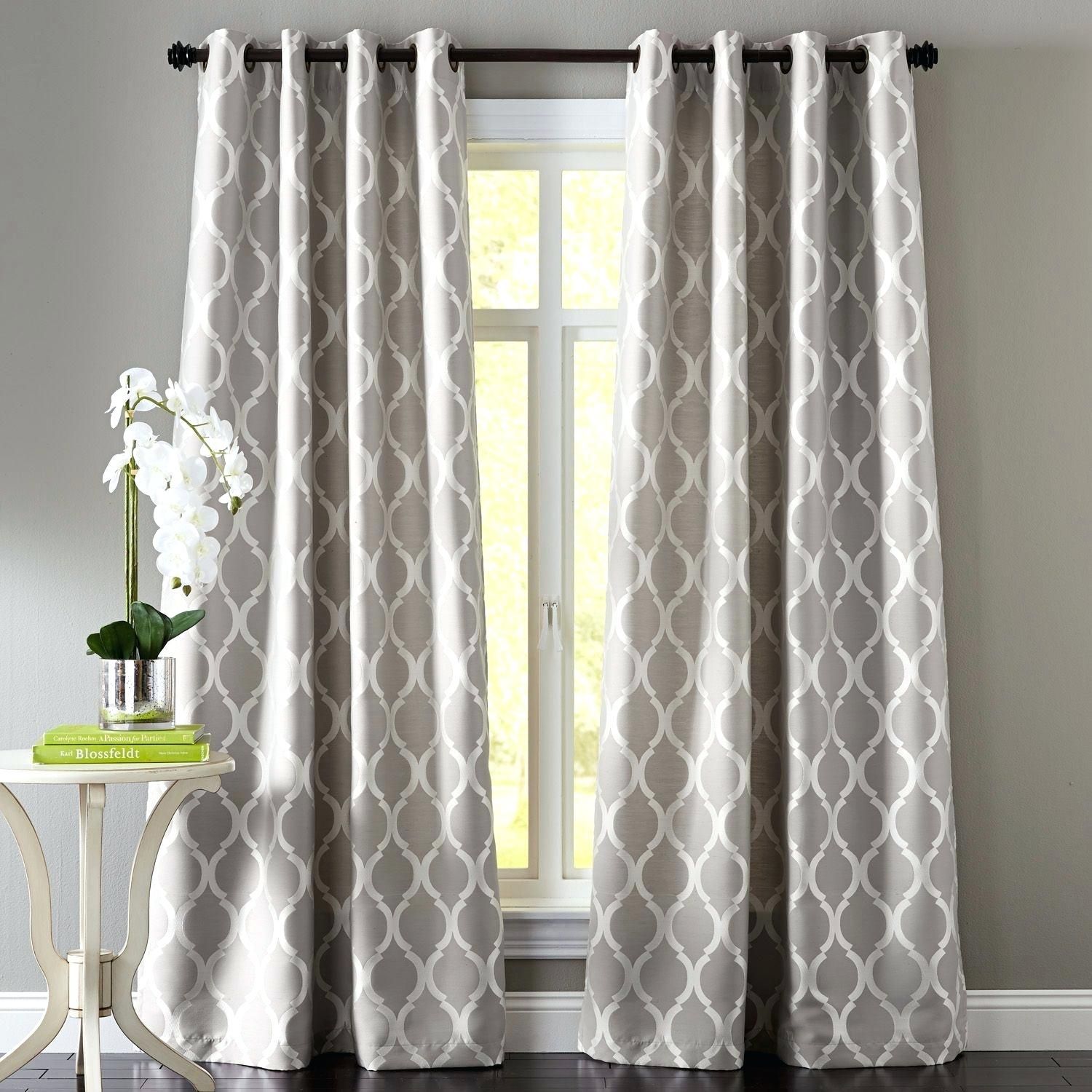 Grey Grommet Curtains Home Oxford Sateen Woven Blackout Top With Woven Blackout Curtain Panel Pairs With Grommet Top (View 27 of 30)