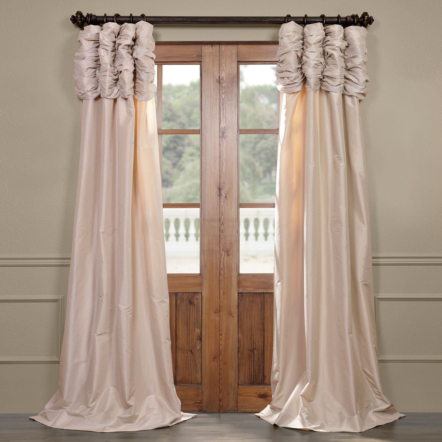 Hallman Ruched Polyester Single Curtain Panel Within Single Curtain Panels (View 25 of 31)