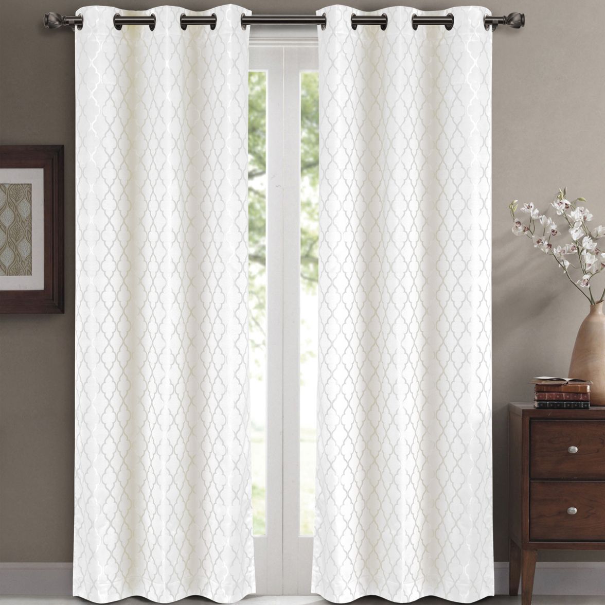 Home Decor. Fabulous White Blackout Curtains Your Home With Regard To Solid Thermal Insulated Blackout Curtain Panel Pairs (Photo 29 of 30)