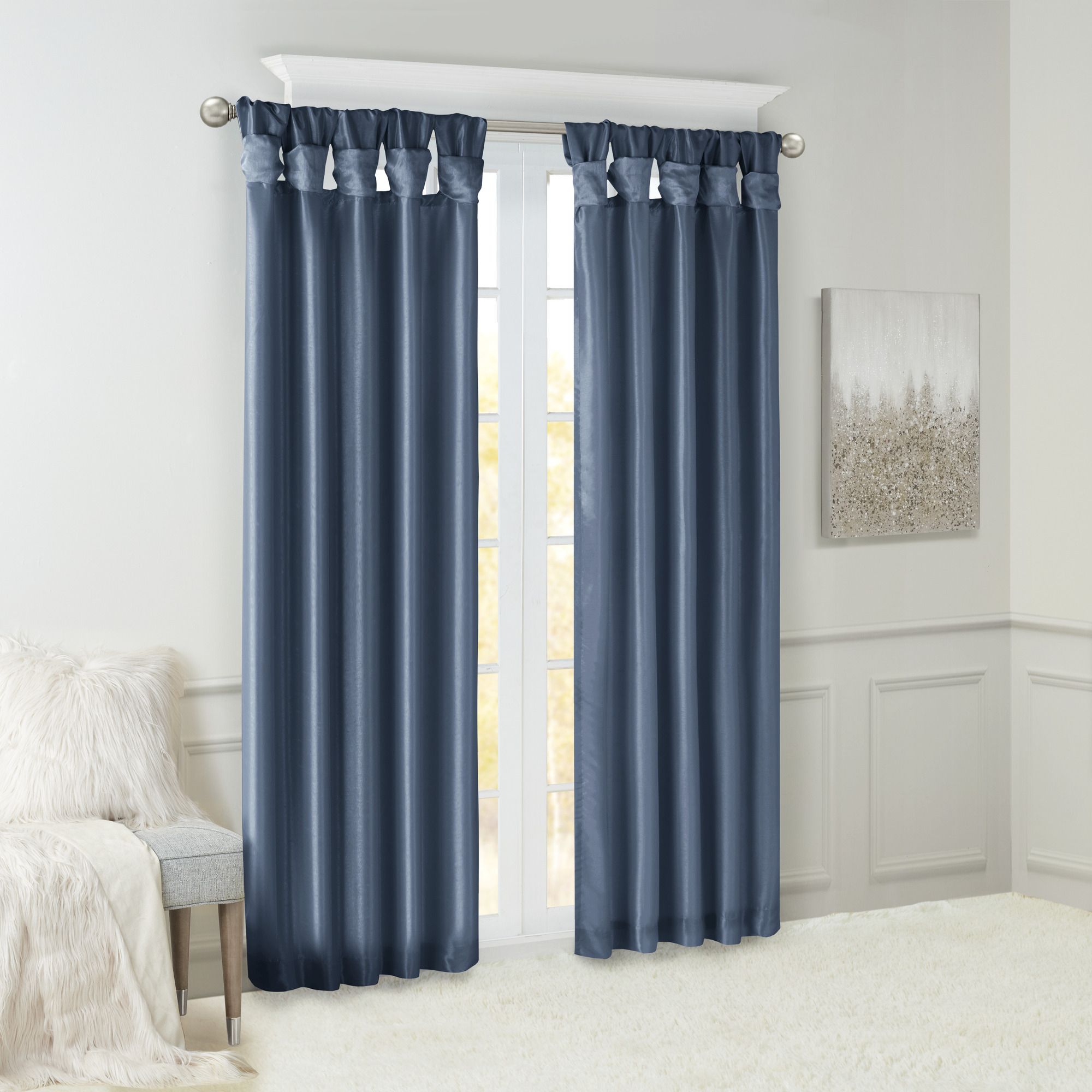 Home Essence Lillian Twist Tab Lined Window Curtain Pertaining To Twisted Tab Lined Single Curtain Panels (Photo 25 of 30)