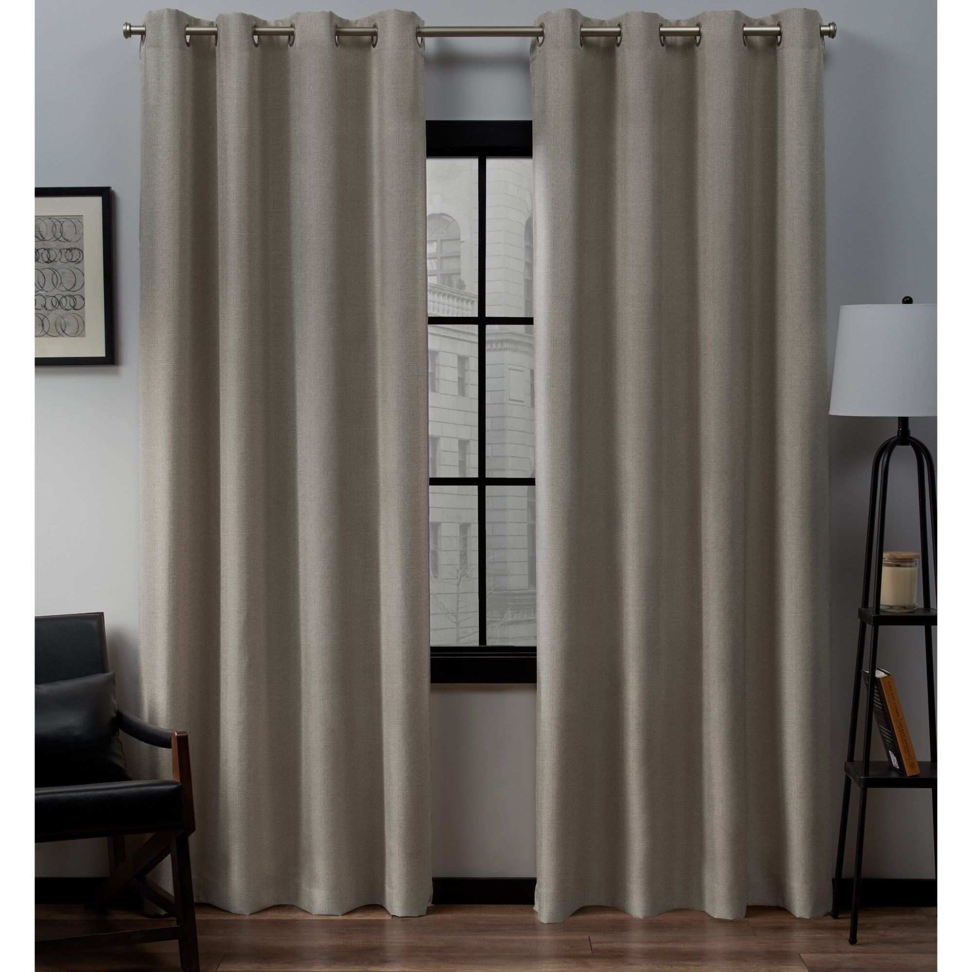 Ideas: Sensational Grommet Curtain Panels With Inspiring Inside Thermal Insulated Blackout Grommet Top Curtain Panel Pairs (Photo 25 of 30)