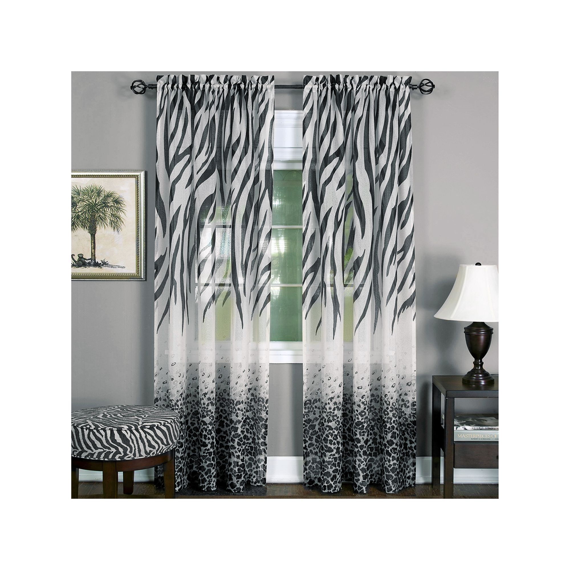 Kenya 1 Panel Sheer Window Curtain – 50'' X 84'' | Products Regarding Wilshire Burnout Grommet Top Curtain Panel Pairs (Photo 21 of 30)