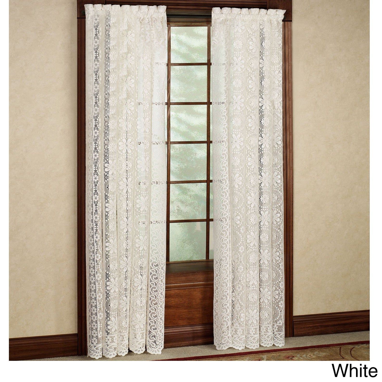 Luxurious Old World Style Lace Window Curtain Panel With Regard To Luxurious Old World Style Lace Window Curtain Panels (Photo 1 of 20)