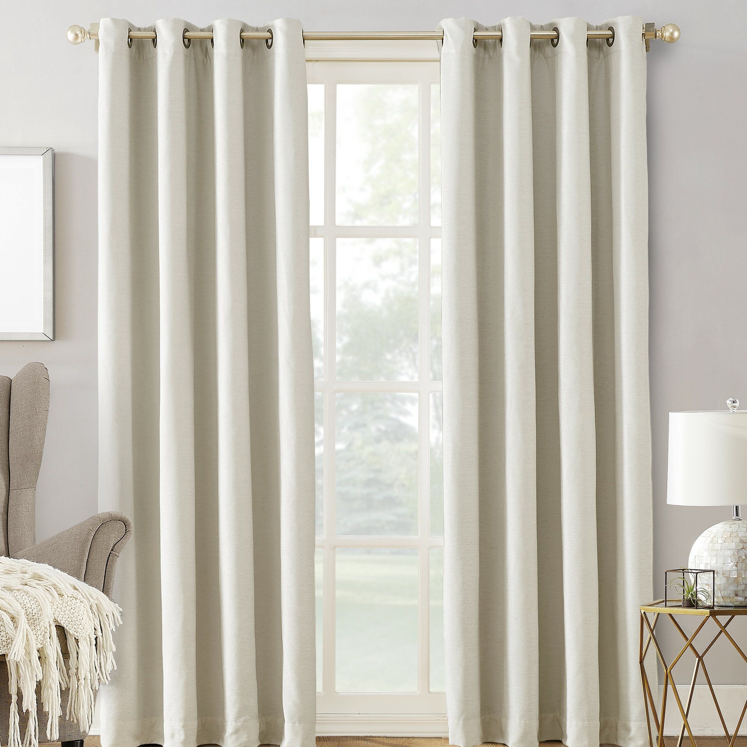 Manor Chenille Velvet Thermal Max Blackout Grommet Single Curtain Panel With Ultimate Blackout Short Length Grommet Curtain Panels (View 13 of 30)