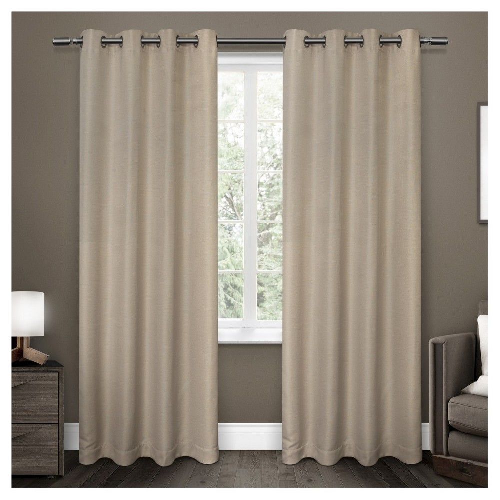 Melrose Woven Blackout Grommet Top Window Curtain Panel Pair Pertaining To Woven Blackout Grommet Top Curtain Panel Pairs (Photo 30 of 30)