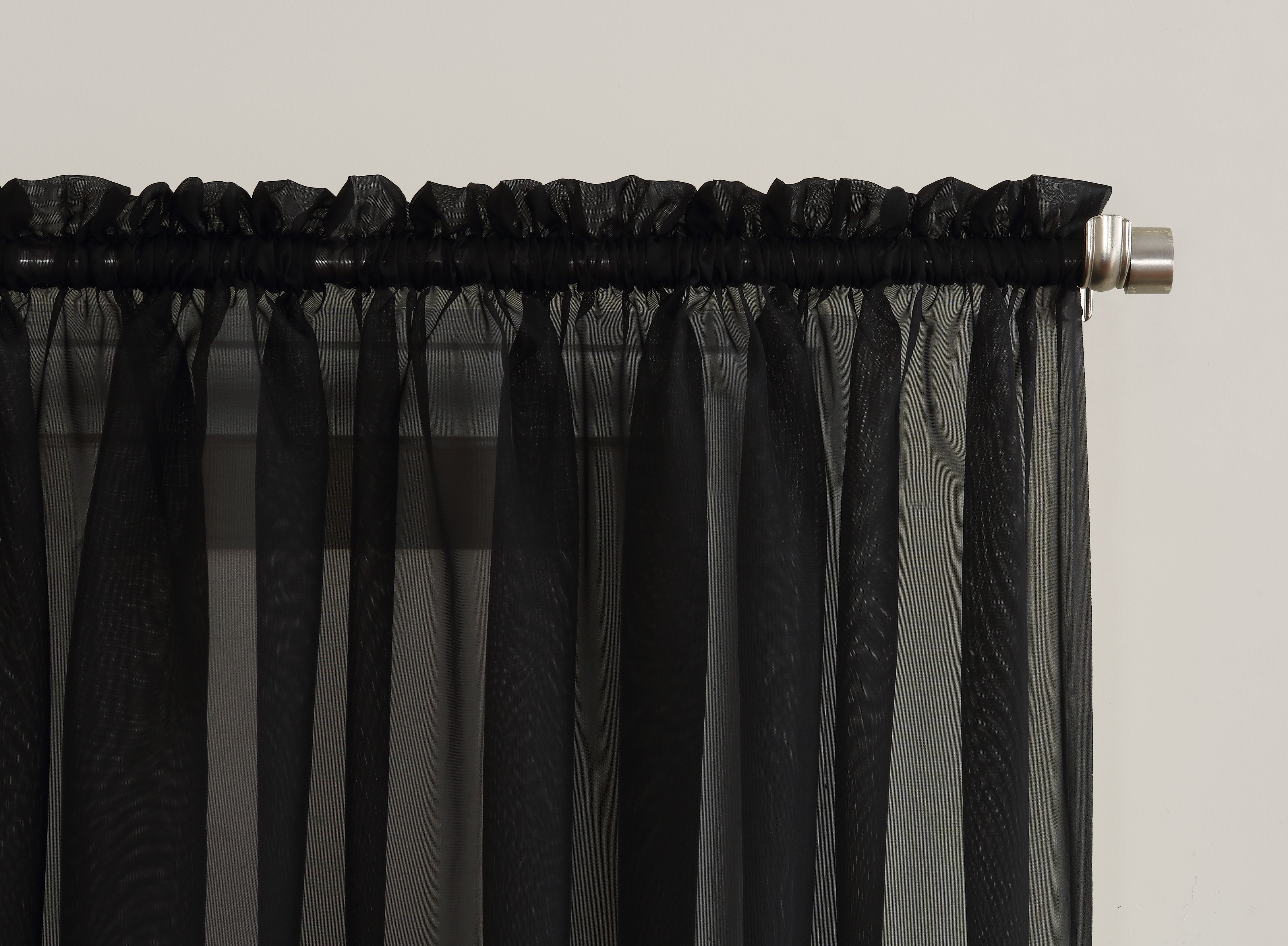No. 918 Emily Sheer Voile Rod Pocket Curtain Panel Regarding Emily Sheer Voile Single Curtain Panels (Photo 6 of 20)