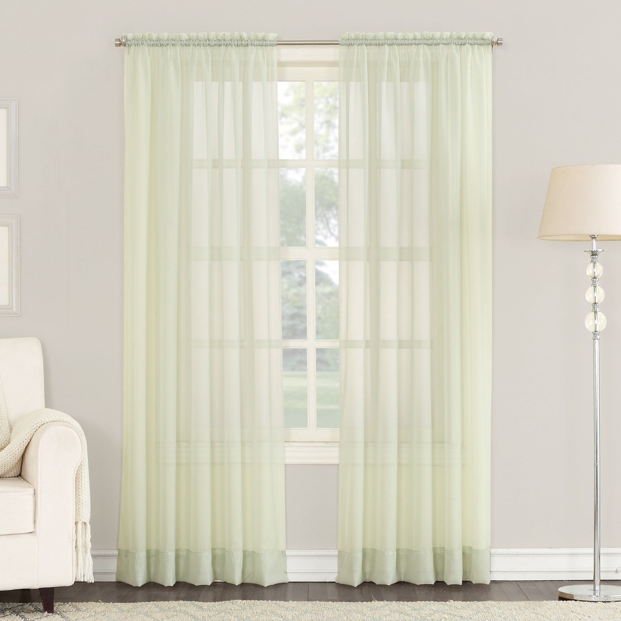 No. 918 Emily Sheer Voile Single Curtain Panel (59x54 Pertaining To Emily Sheer Voile Single Curtain Panels (Photo 4 of 20)