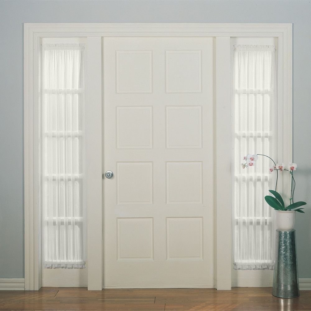 No. 918 Emily Sheer Voile Single Patio Door Sidelight With Regard To Emily Sheer Voile Single Curtain Panels (Photo 7 of 20)