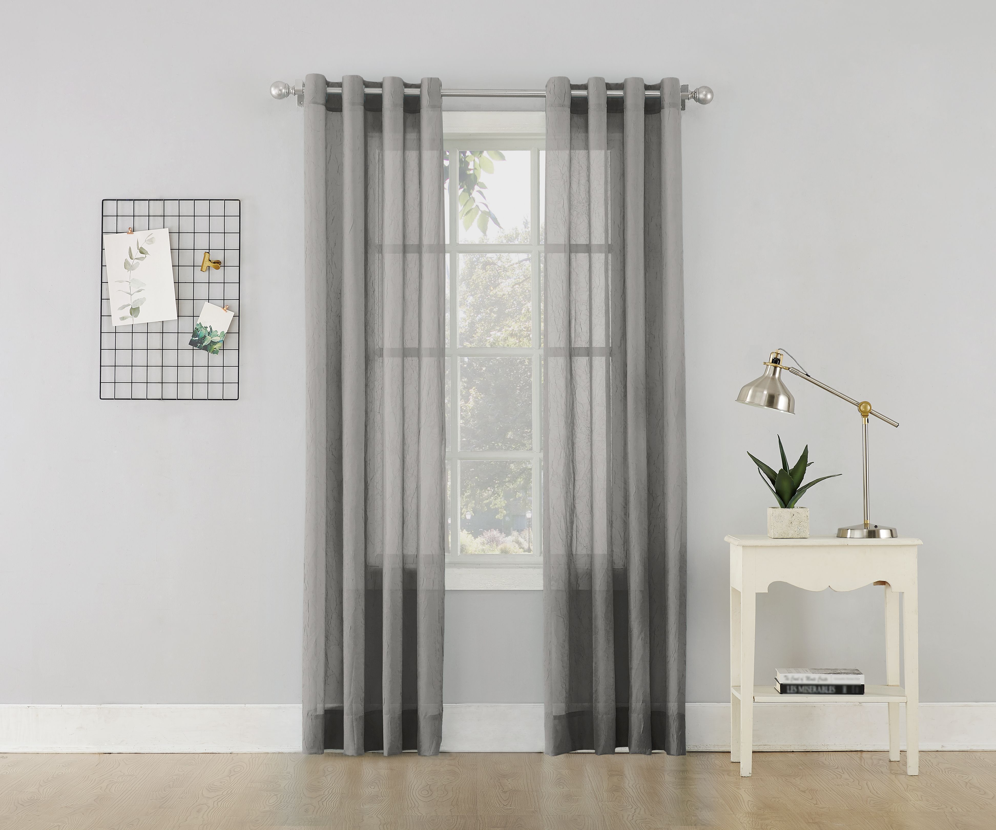 20 Best Collection of Erica Sheer Crushed Voile Single Curtain Panels