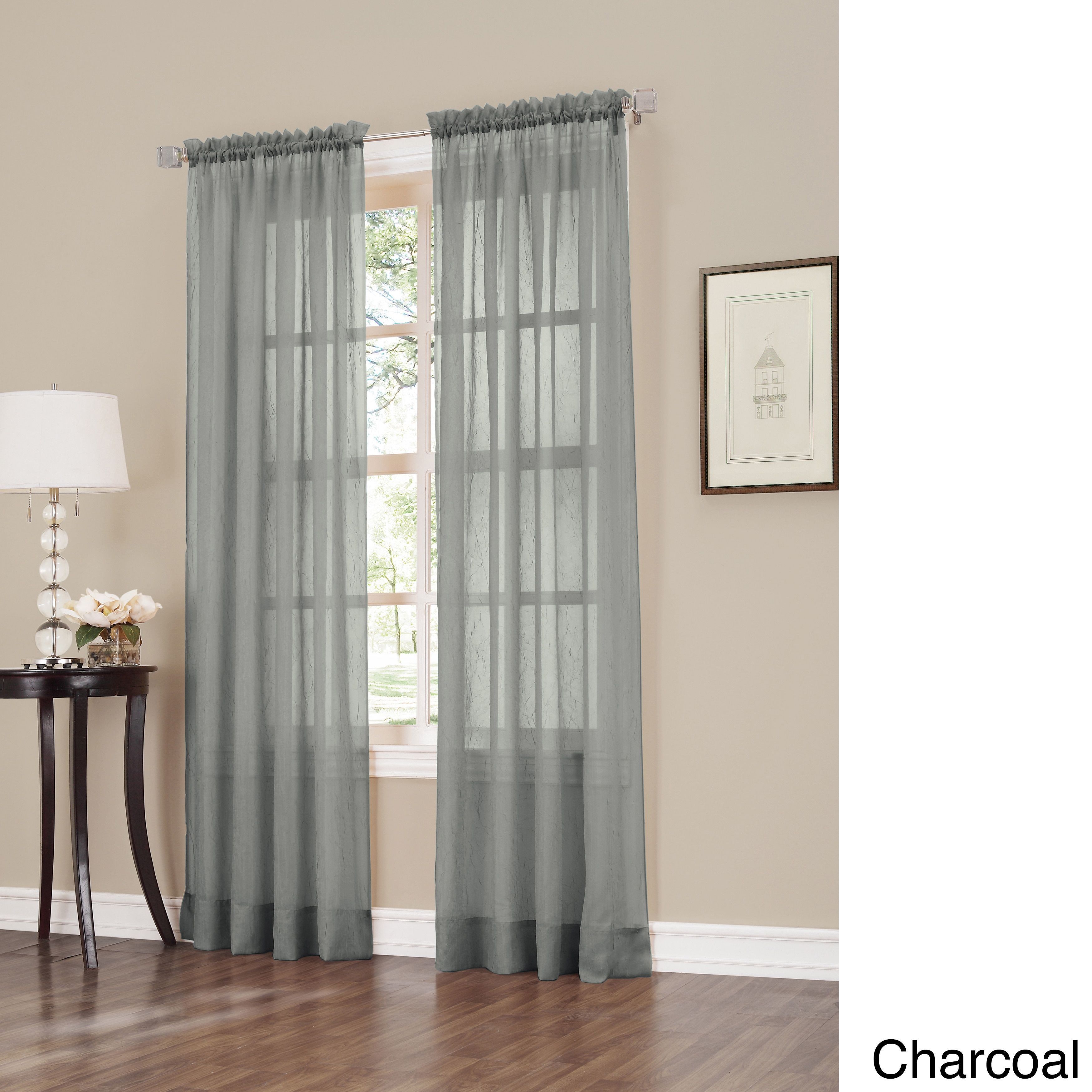 No. 918 Erica Sheer Crushed Voile Single Curtain Panel (51 X Inside Erica Sheer Crushed Voile Single Curtain Panels (Photo 4 of 20)