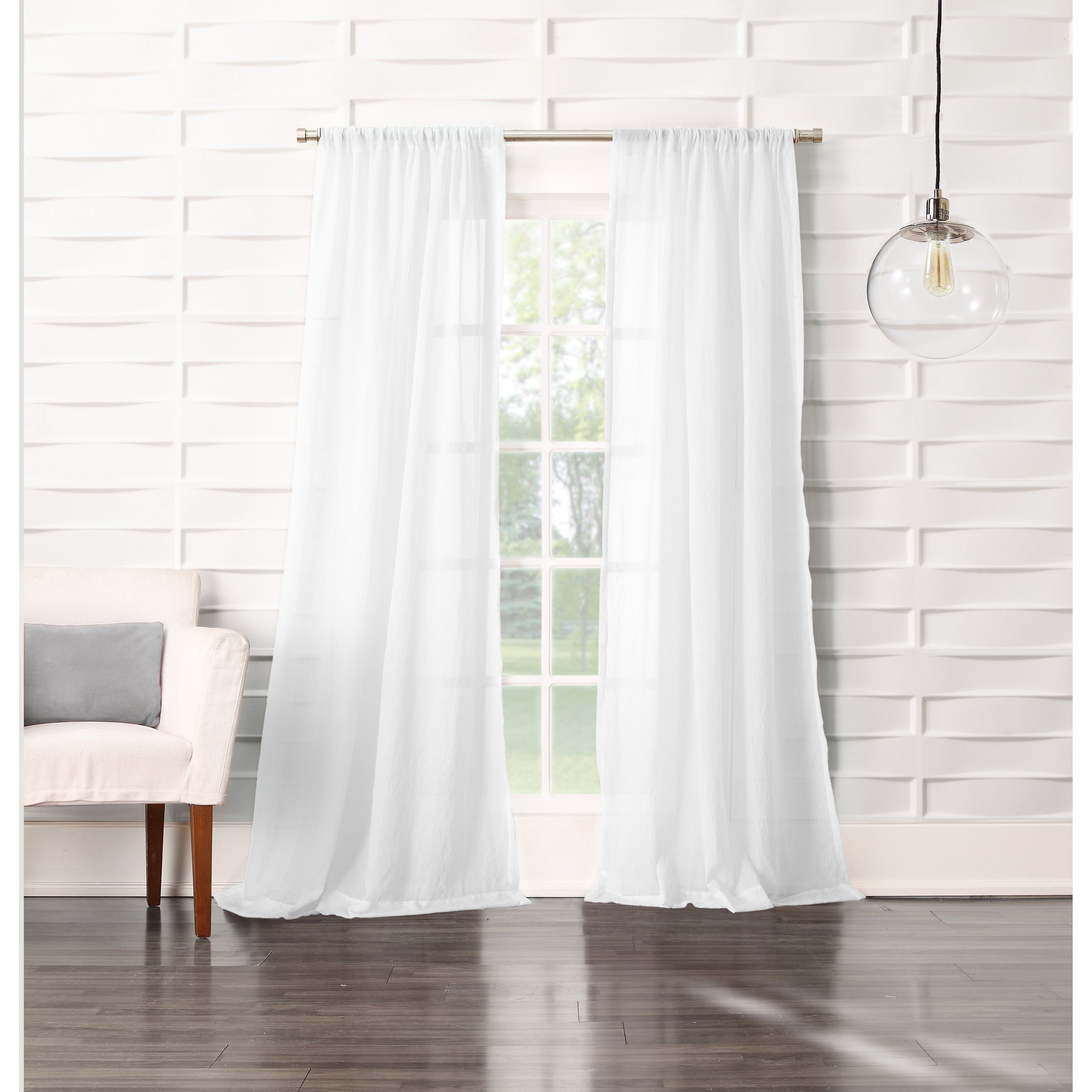 Featured Photo of 20 Collection of Ladonna Rod Pocket Solid Semi-sheer Window Curtain Panels