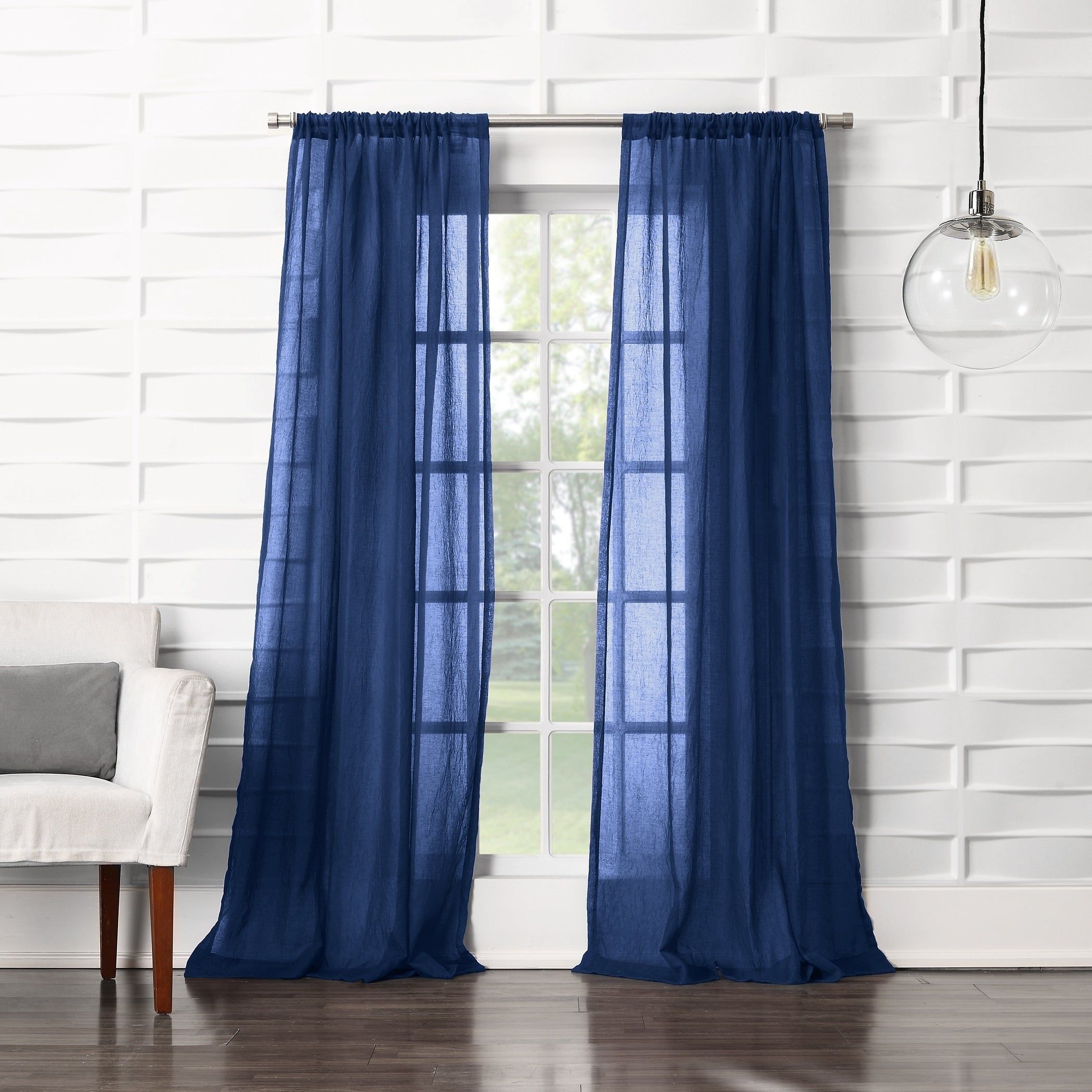 No. 918 Ladonna Rod Pocket Solid Semi Sheer Window Curtain Panel With Regard To Ladonna Rod Pocket Solid Semi Sheer Window Curtain Panels (Photo 9 of 20)