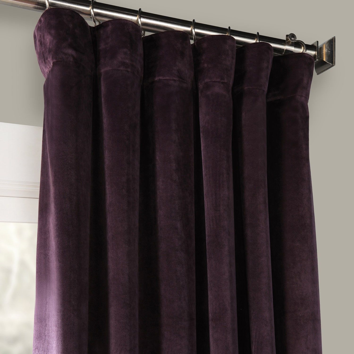 Omega Purple Heritage Plush Velvet Curtain With Heritage Plush Velvet Curtains (View 8 of 20)
