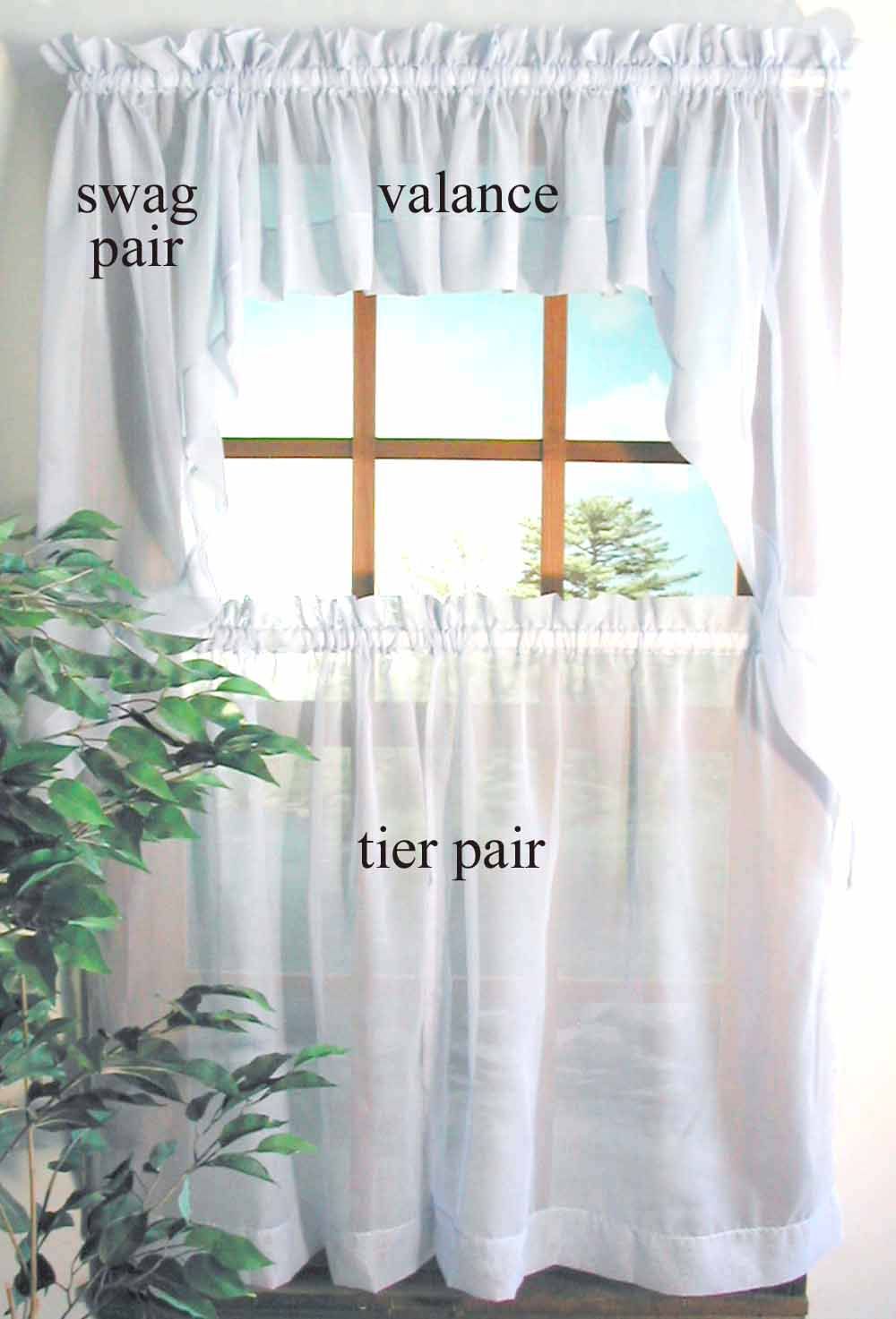 Oyster Bay Sheer Voile Tier Curtains Inside Sheer Voile Ruffled Tier Window Curtain Panels (View 9 of 20)