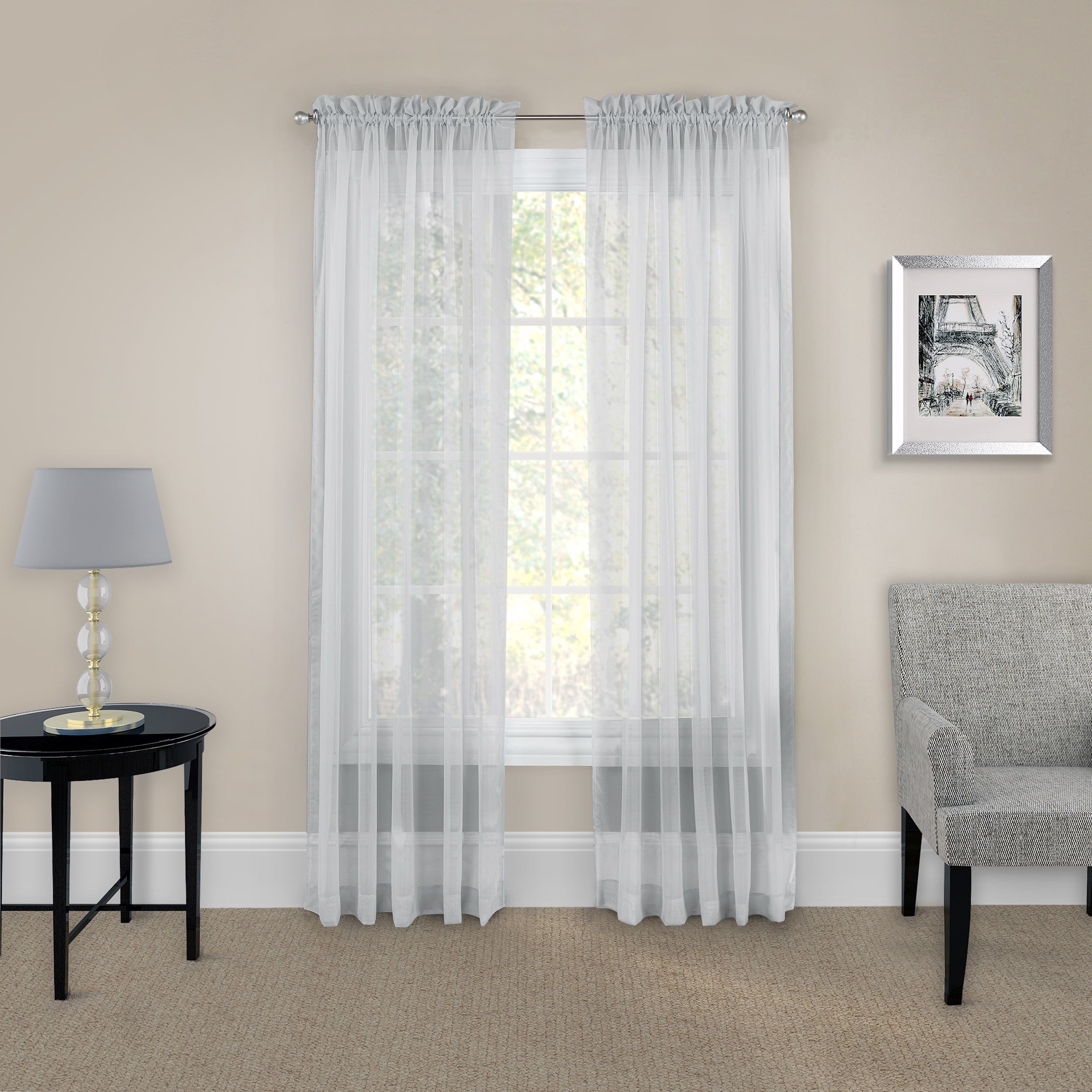Pairs To Go Victoria Voile Curtain Panel Pair With Pairs To Go Victoria Voile Curtain Panel Pairs (View 1 of 20)