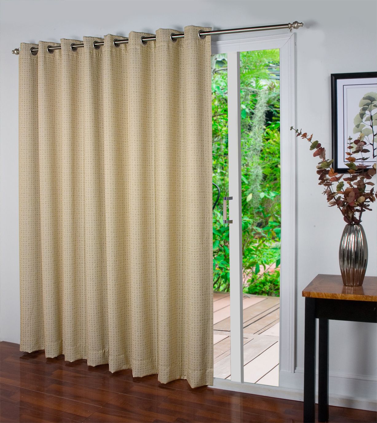 Patio Door Curtains – Thecurtainshop In Patio Grommet Top Single Curtain Panels (Photo 7 of 20)