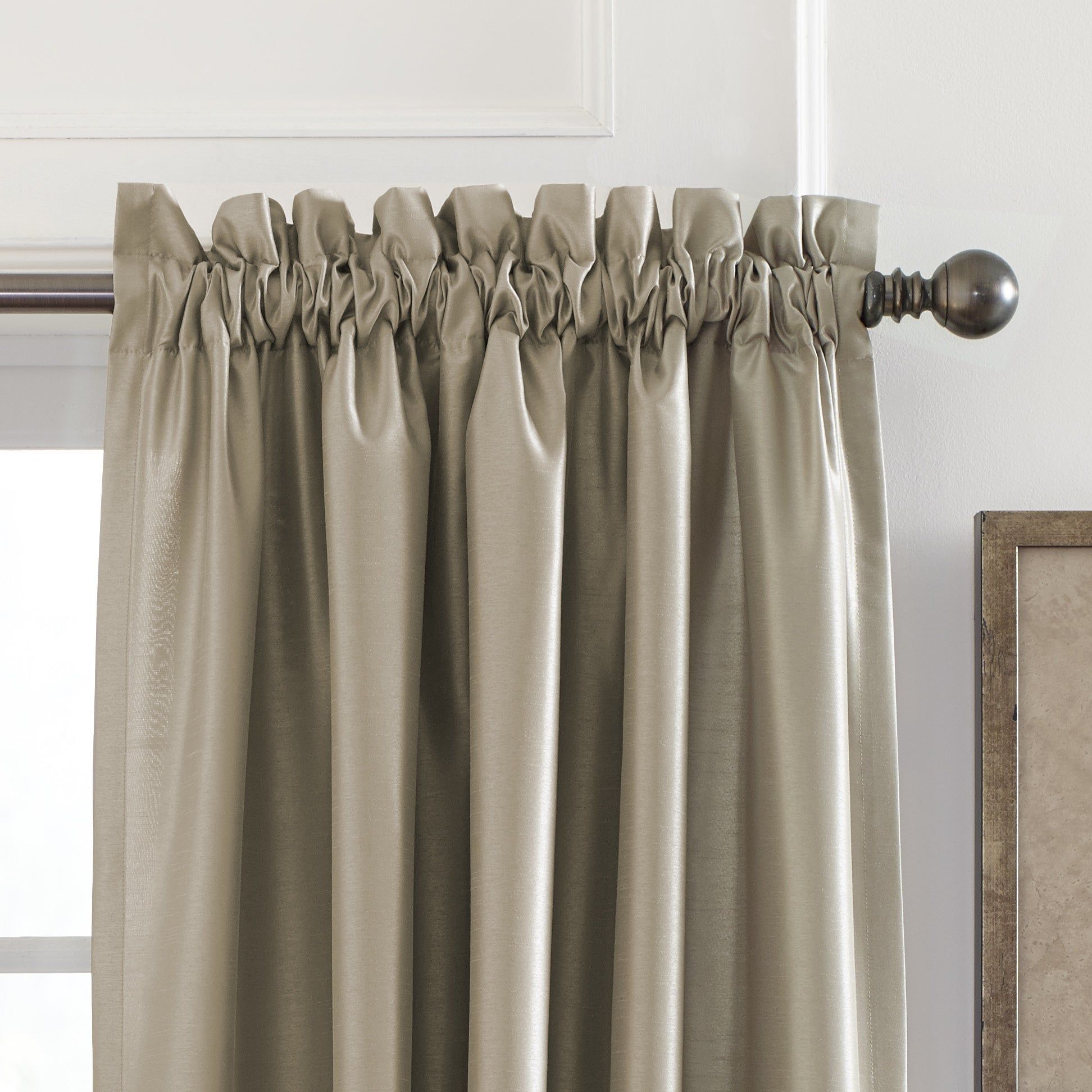 Perry Ellis Faux Silk Blackout Curtain Panel Pair Regarding Overseas Faux Silk Blackout Curtain Panel Pairs (View 18 of 20)