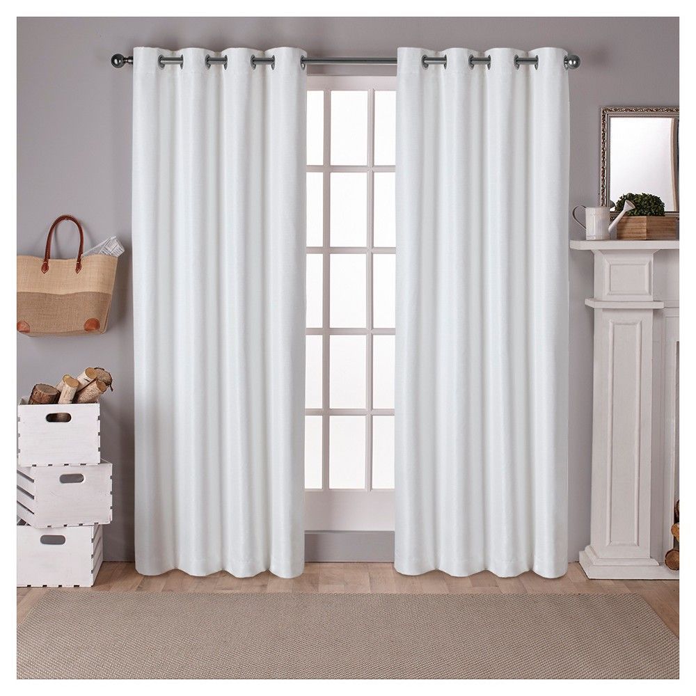 Raw Silk Thermal Room Darkening Window Curtain Panel Pair With Regard To Raw Silk Thermal Insulated Grommet Top Curtain Panel Pairs (View 20 of 20)