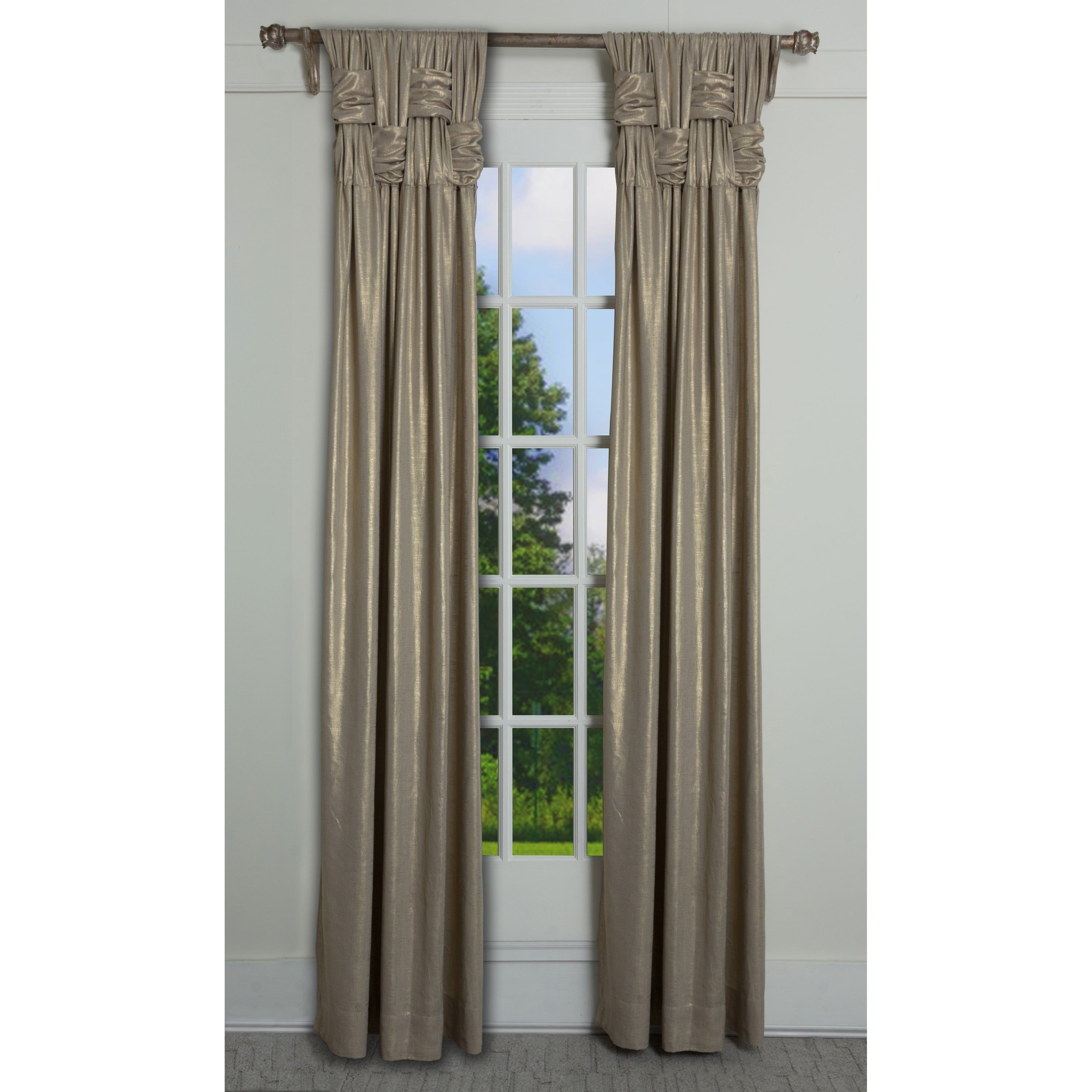 Rt Dressings Chelsea Brook Luxe Cotton Shimmer Single Curtain Panel – 15"  Wide X 95" Length Inside Solid Cotton Pleated Curtains (View 22 of 30)