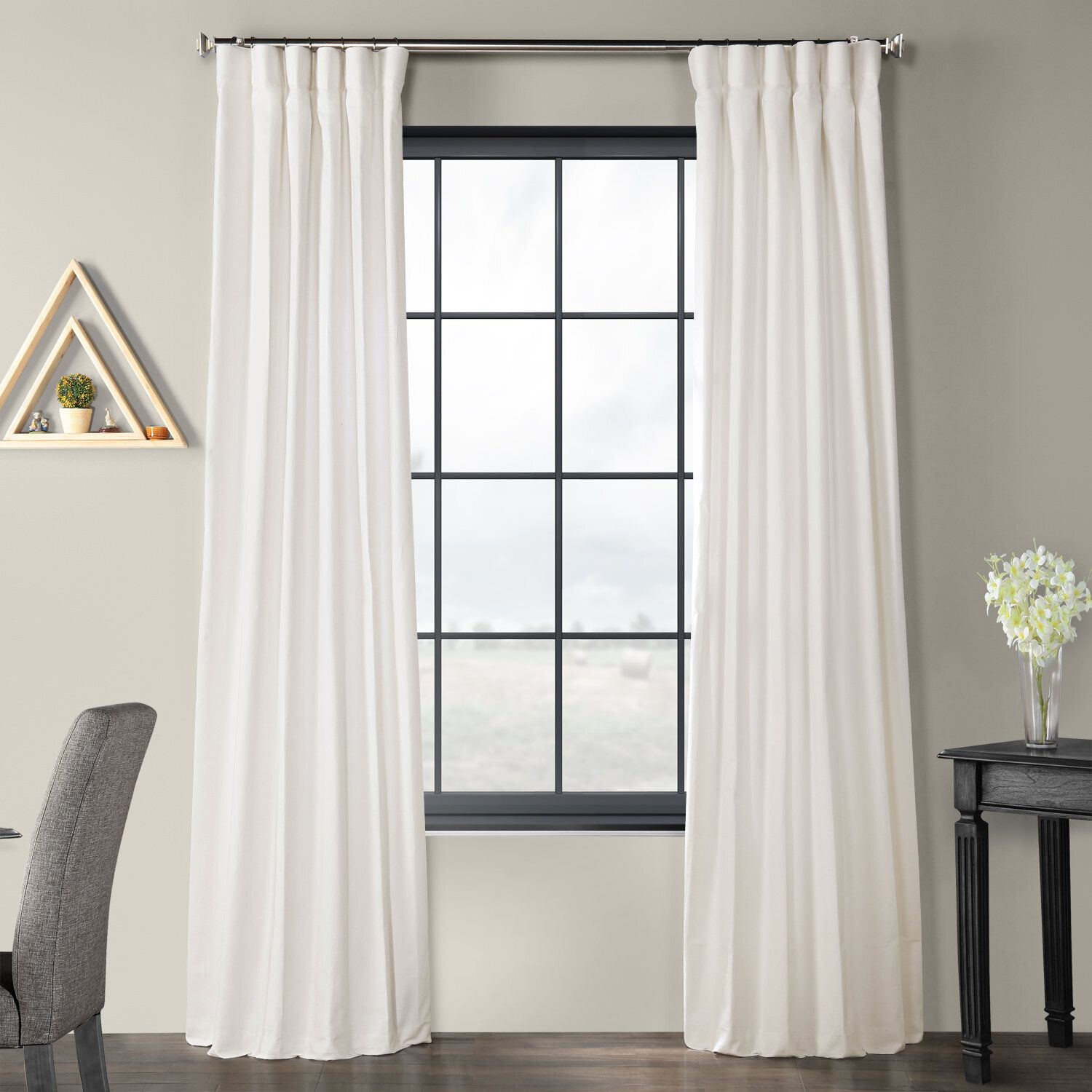 Sanger Solid Country Cotton Linen Weave Rod Pocket Single Curtain Panel Regarding Solid Country Cotton Linen Weave Curtain Panels (View 3 of 30)