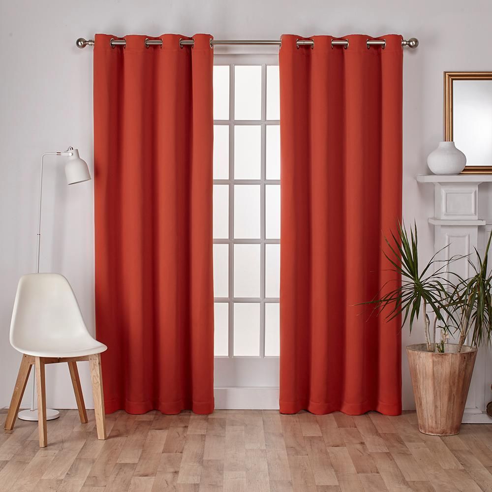 Sateen 52 In. W X 108 In. L Woven Blackout Grommet Top For Copper Grove Fulgence Faux Silk Grommet Top Panel Curtains (Photo 18 of 20)