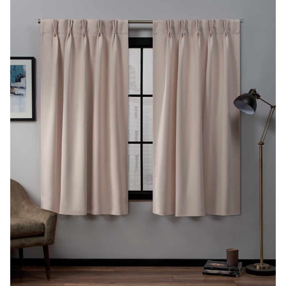 Set Up A Deeply Relaxing Living Space With This Sateen Pinch Throughout Sateen Woven Blackout Curtain Panel Pairs With Pinch Pleat Top (View 8 of 20)