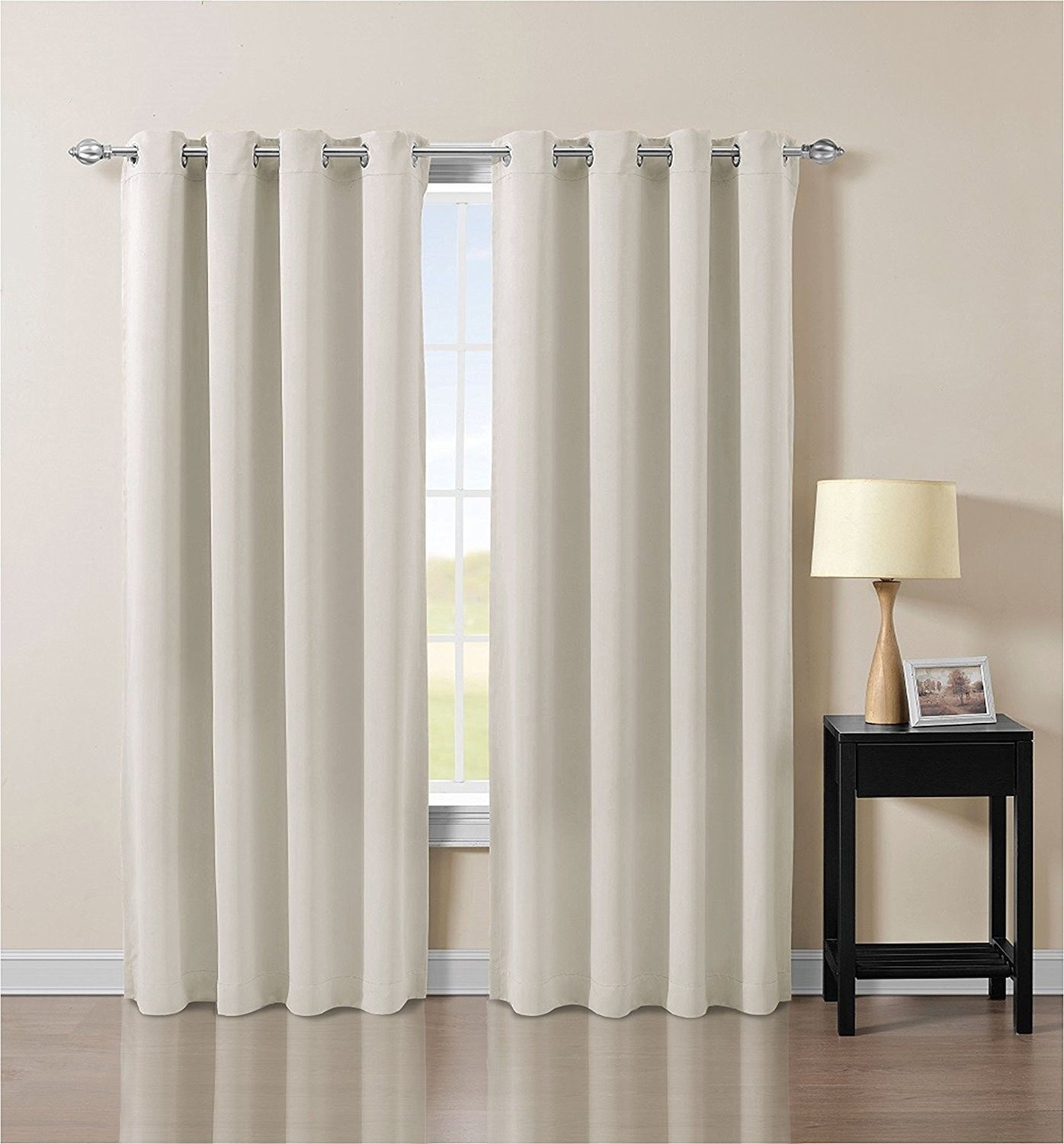 Solid Grommet Top Thermal Insulated Blackout Window Curtain With Thermal Insulated Blackout Grommet Top Curtain Panel Pairs (View 26 of 30)
