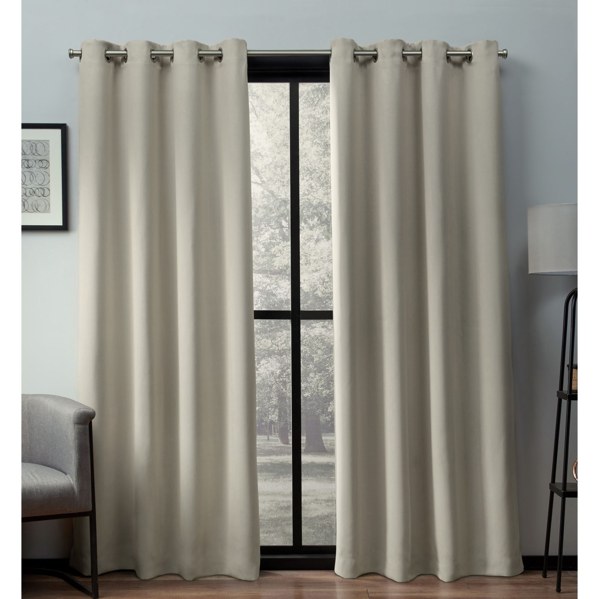 Strick & Bolton Russell Textured Linen Room Darkening Curtain Panel Pair Pertaining To Grommet Room Darkening Curtain Panels (Photo 7 of 20)